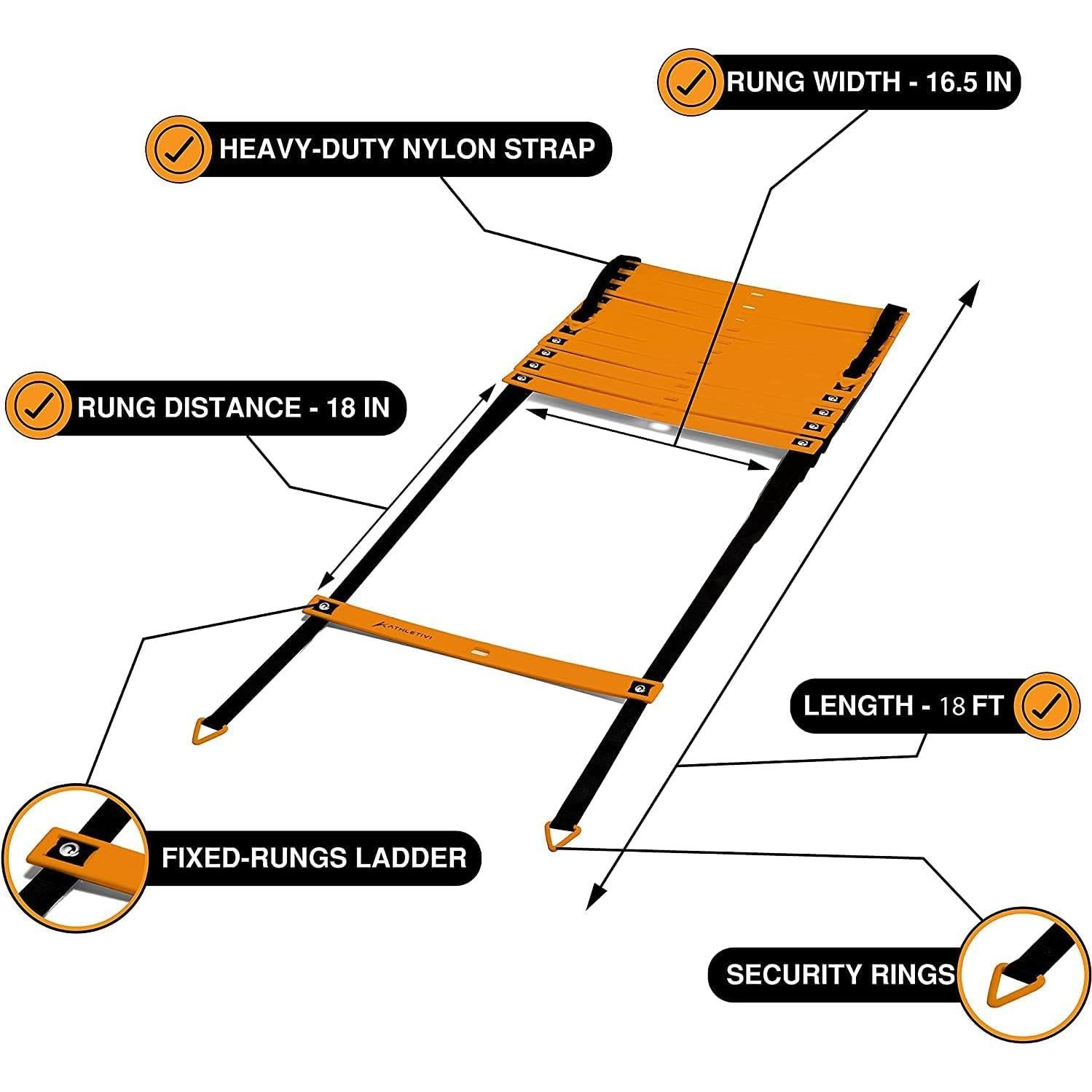Conjunto de Entrenamiento de Agilidad Athletivi - Escalera 5.49m