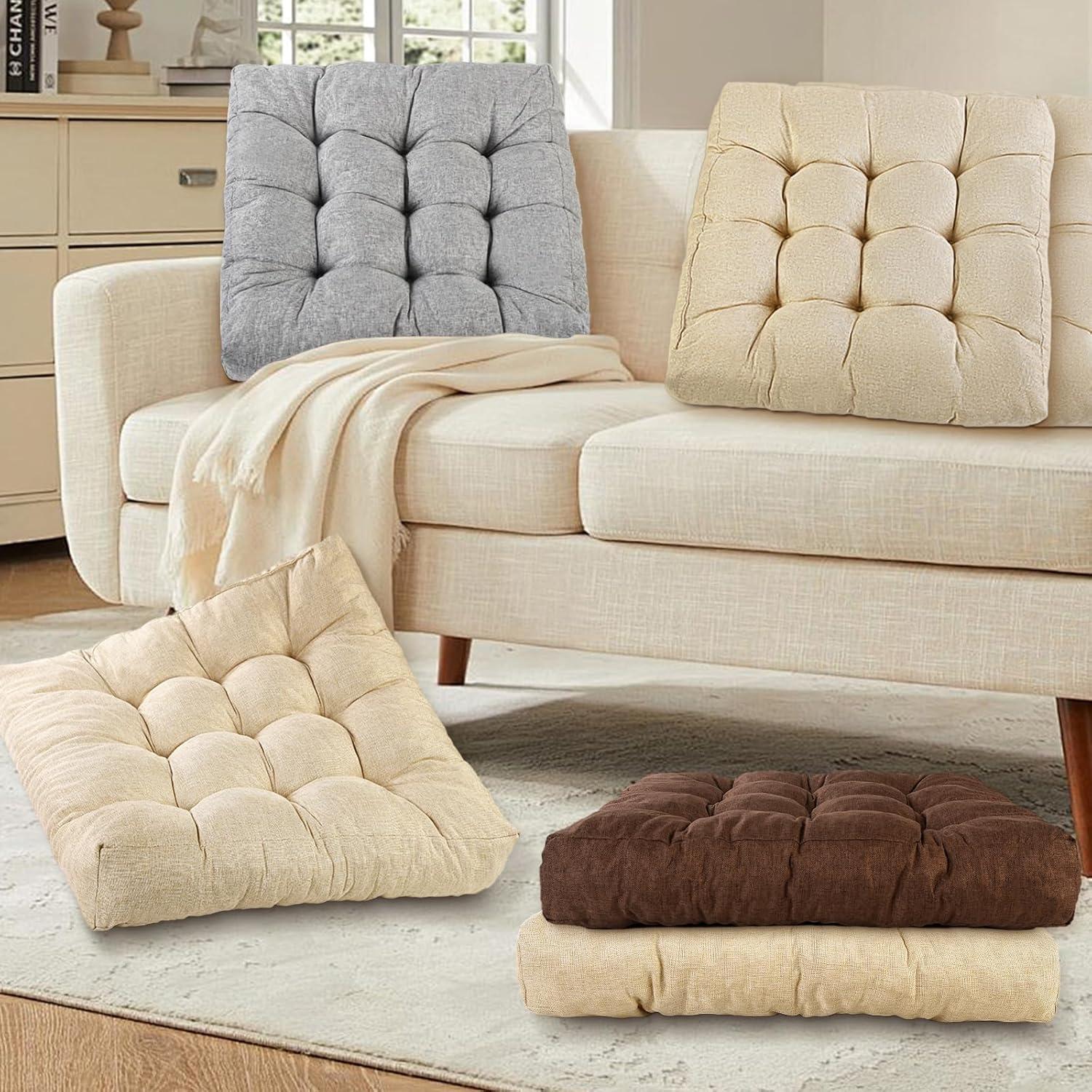 Cojín de Suelo LYLNBYWK Beige 56x56 cm Espuma de Memoria