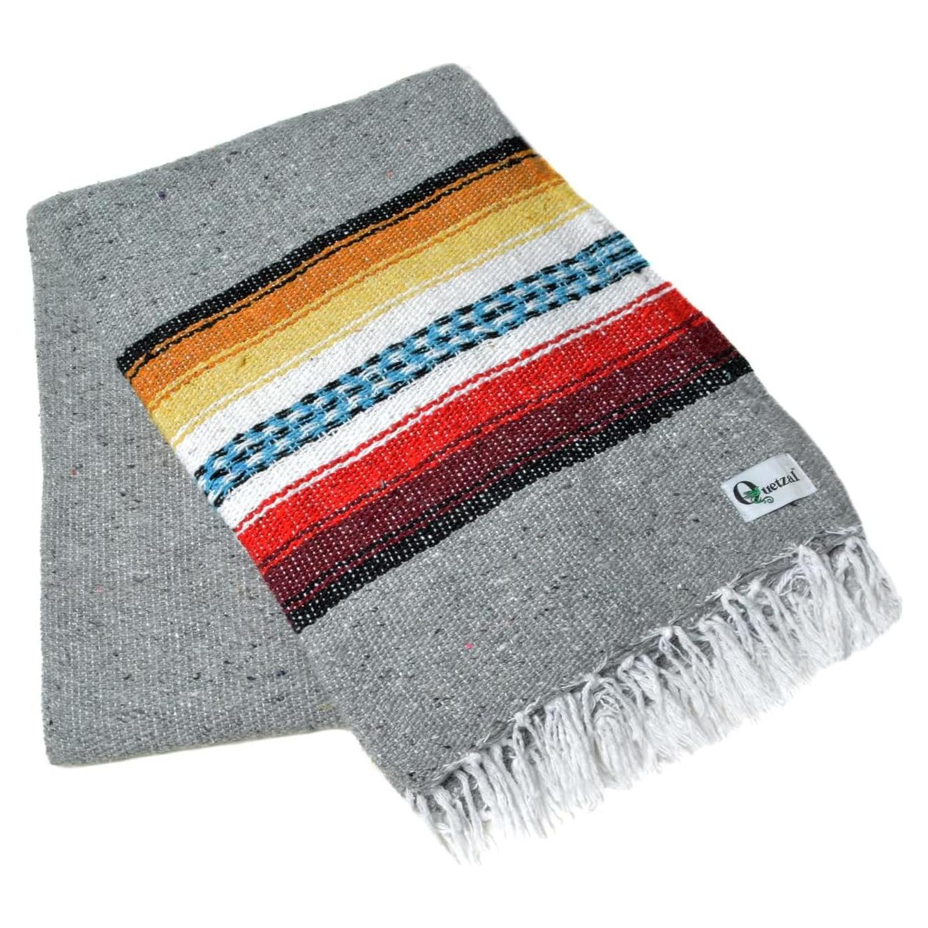 Manta de Yoga Quetzal 4 Pk 188x127 cm Gris/Rojo/Amarillo