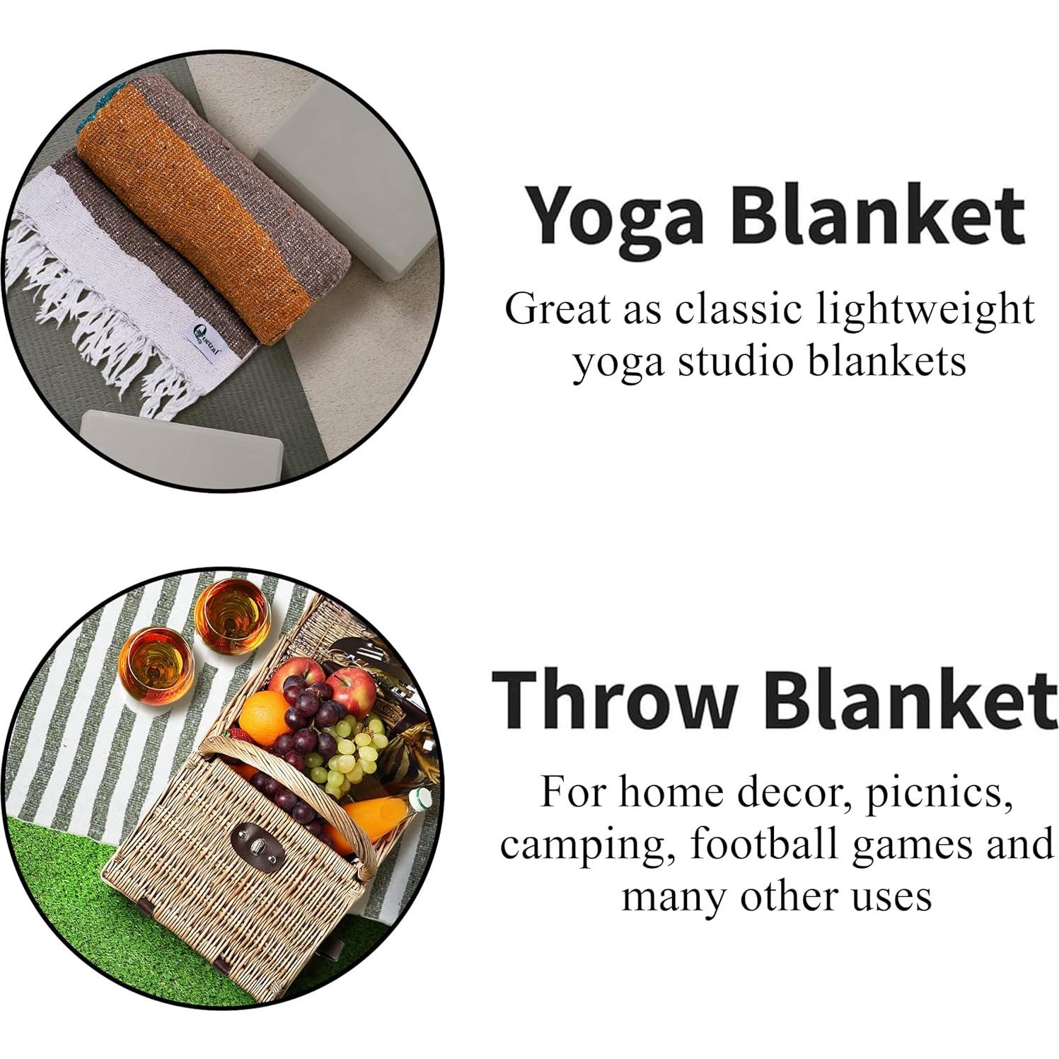 Manta de Yoga Quetzal 4 Pk 188x127 cm Gris/Rojo/Amarillo