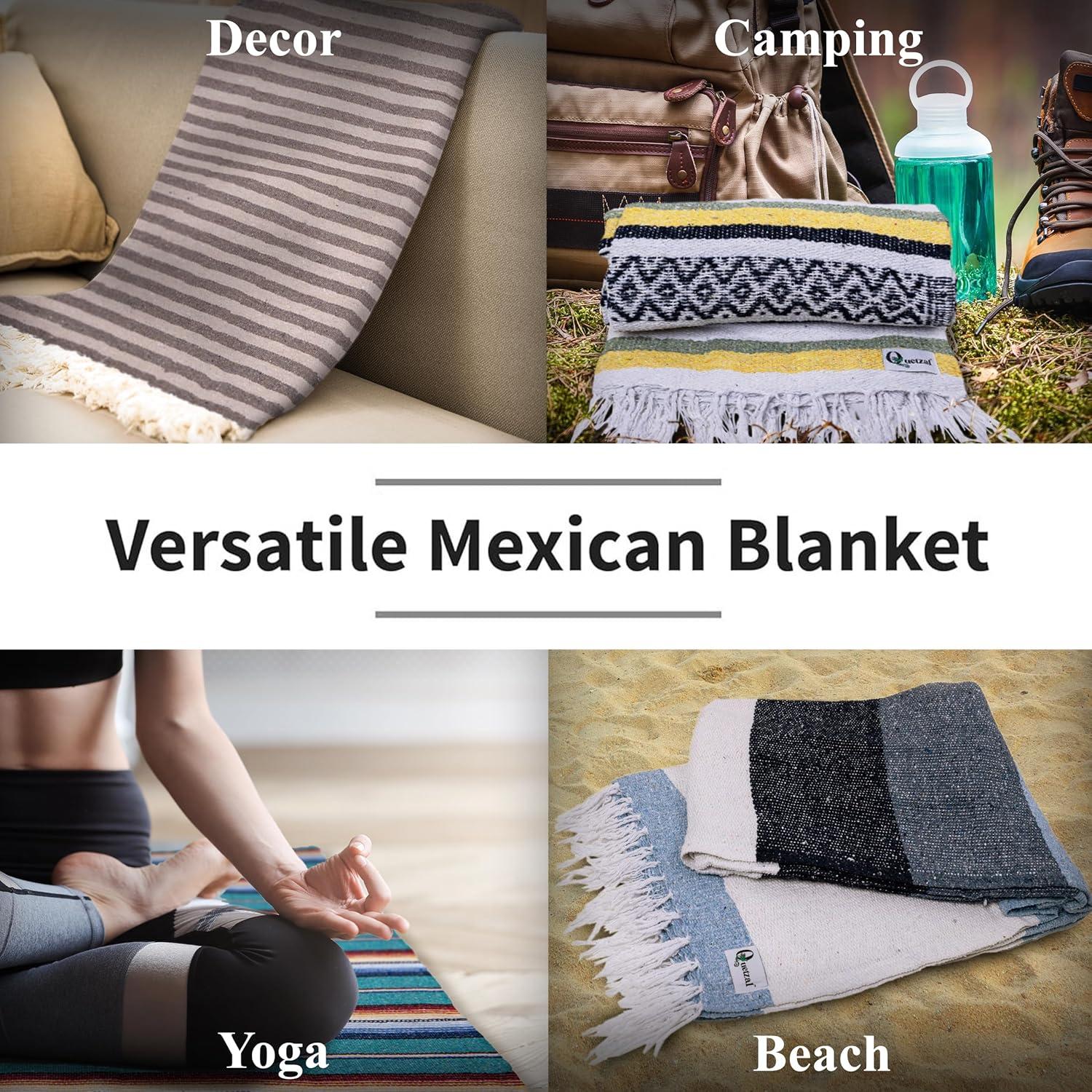 Manta de Yoga Quetzal 4 Pk 188x127 cm Gris/Rojo/Amarillo