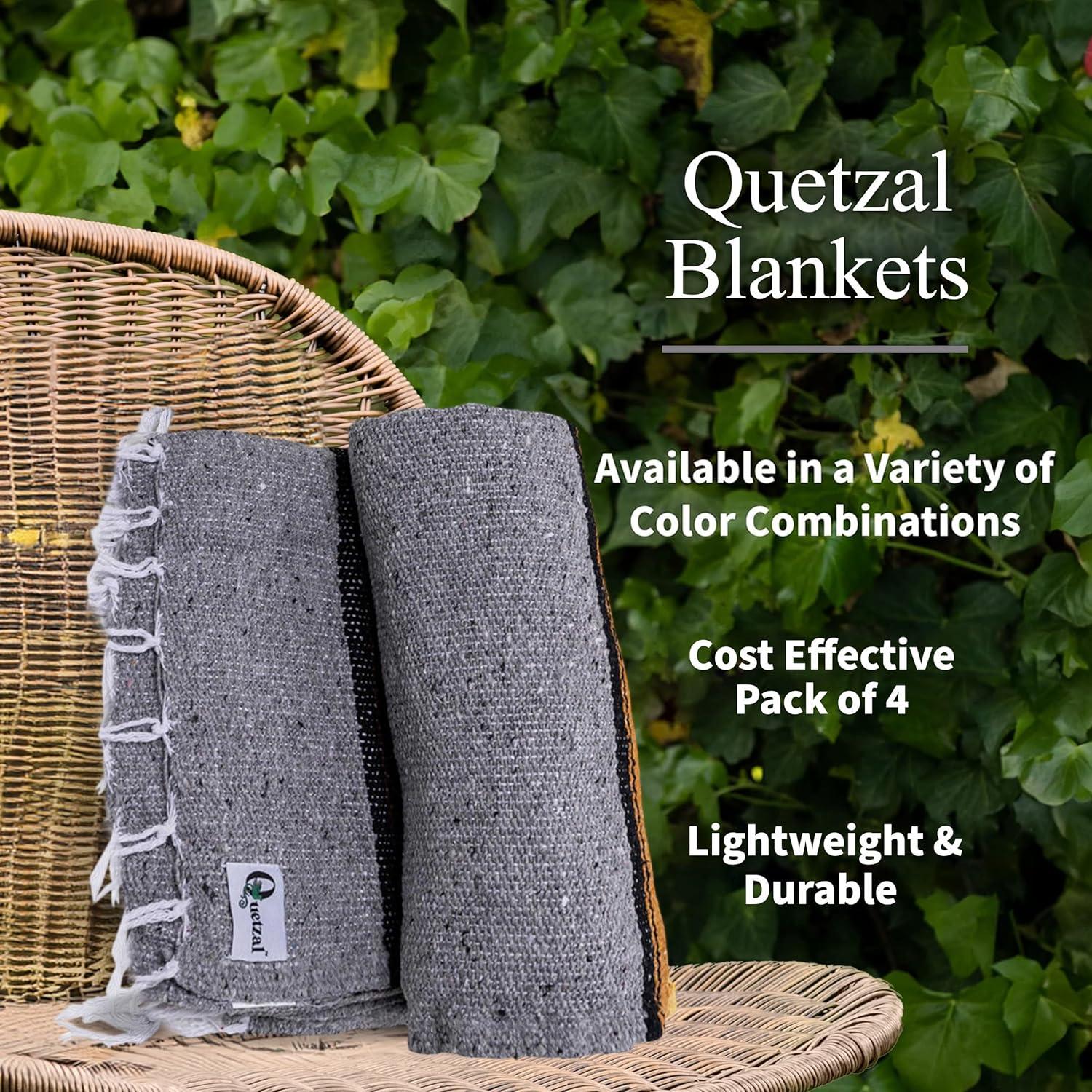 Manta de Yoga Quetzal 4 Pk 188x127 cm Gris/Rojo/Amarillo