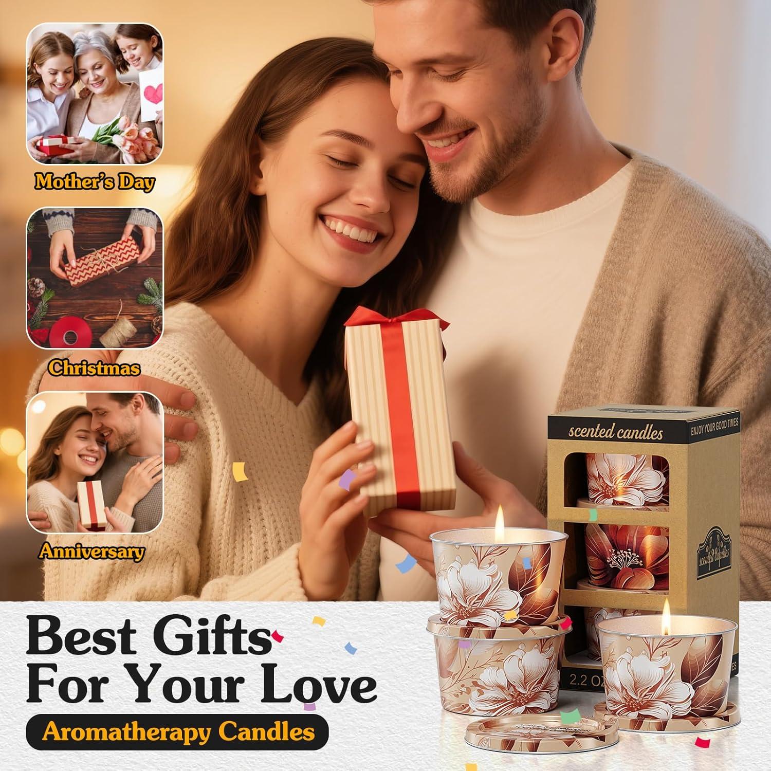 Juego de 3 Velas Aromáticas Vortixx Manzana y Canela 62g