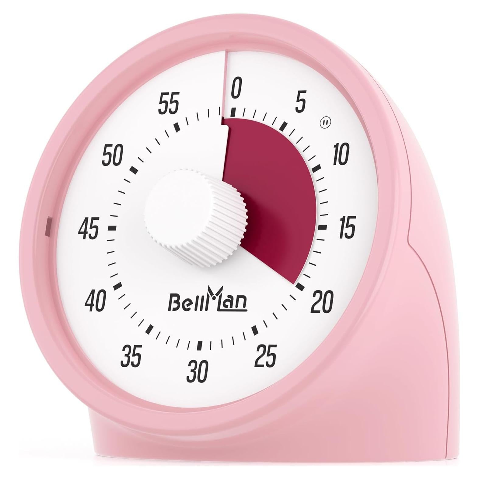 Temporizador Visual BellMan Rosa 60 Minutos Silencioso