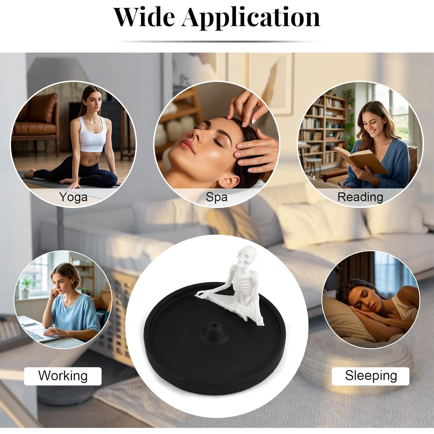 Soporte de Incienso Esqueleto Meditador BEYONGME - 10 cm