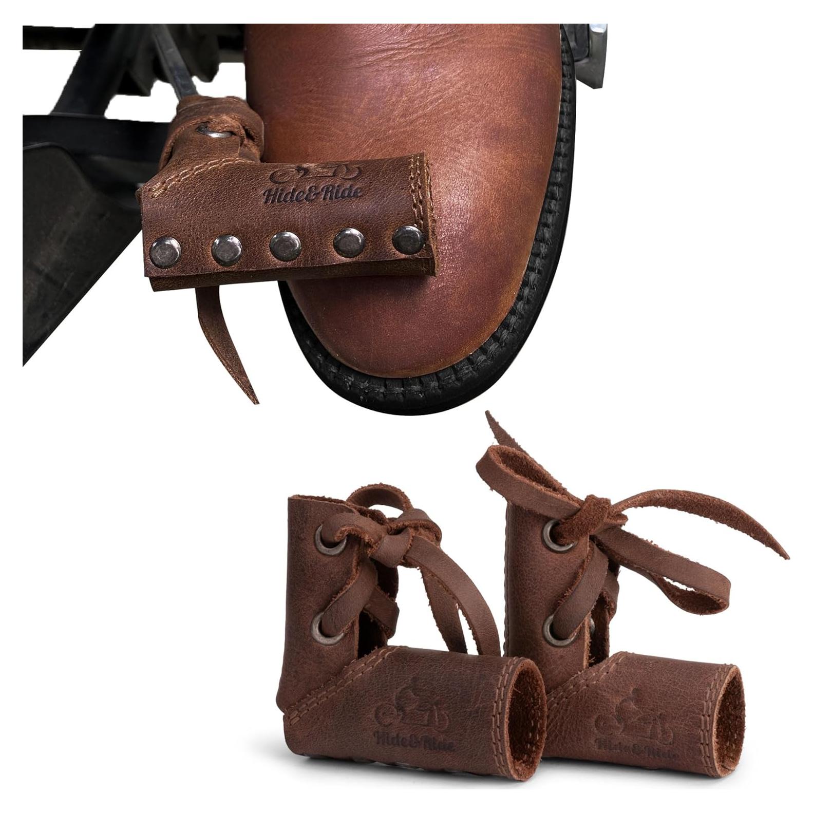 Calcetín de Palanca de Cambio Hide & Ride Cuero Marrón Bourbon