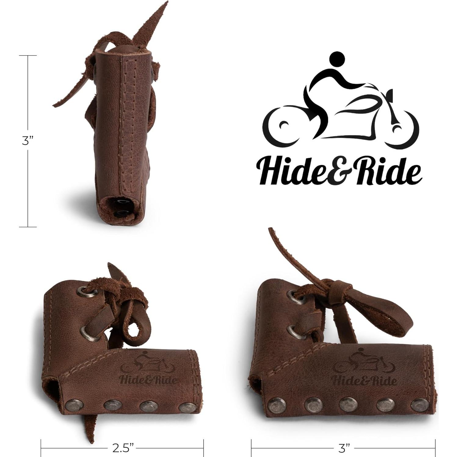 Calcetín de Palanca de Cambio Hide & Ride Cuero Marrón Bourbon