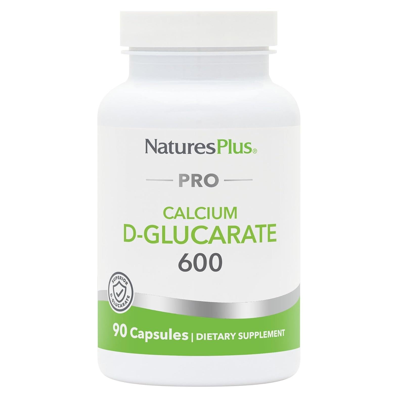NaturesPlus PRO Calcio D-Glucarato 600 mg - 90 Cápsulas Veganas