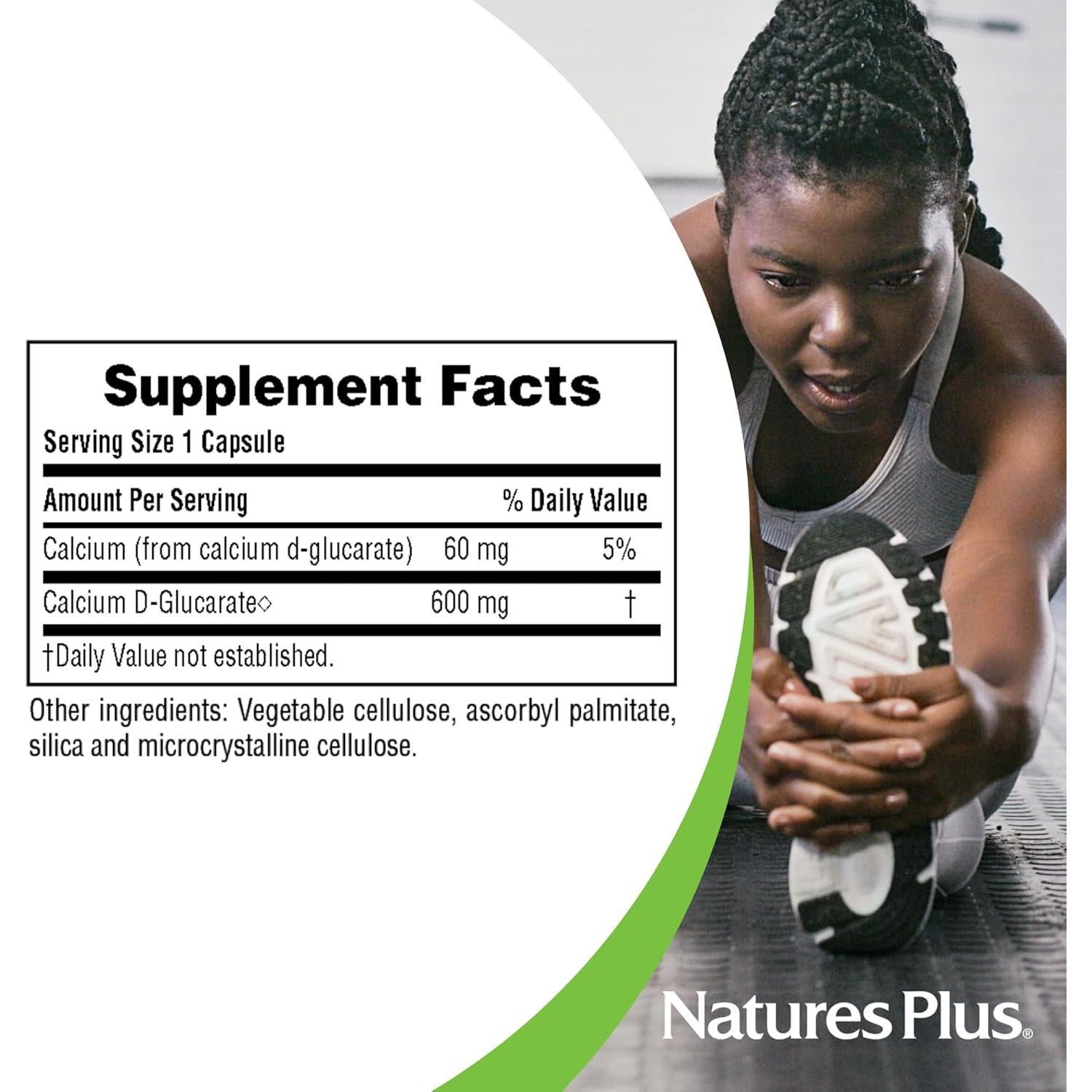 NaturesPlus PRO Calcio D-Glucarato 600 mg - 90 Cápsulas Veganas