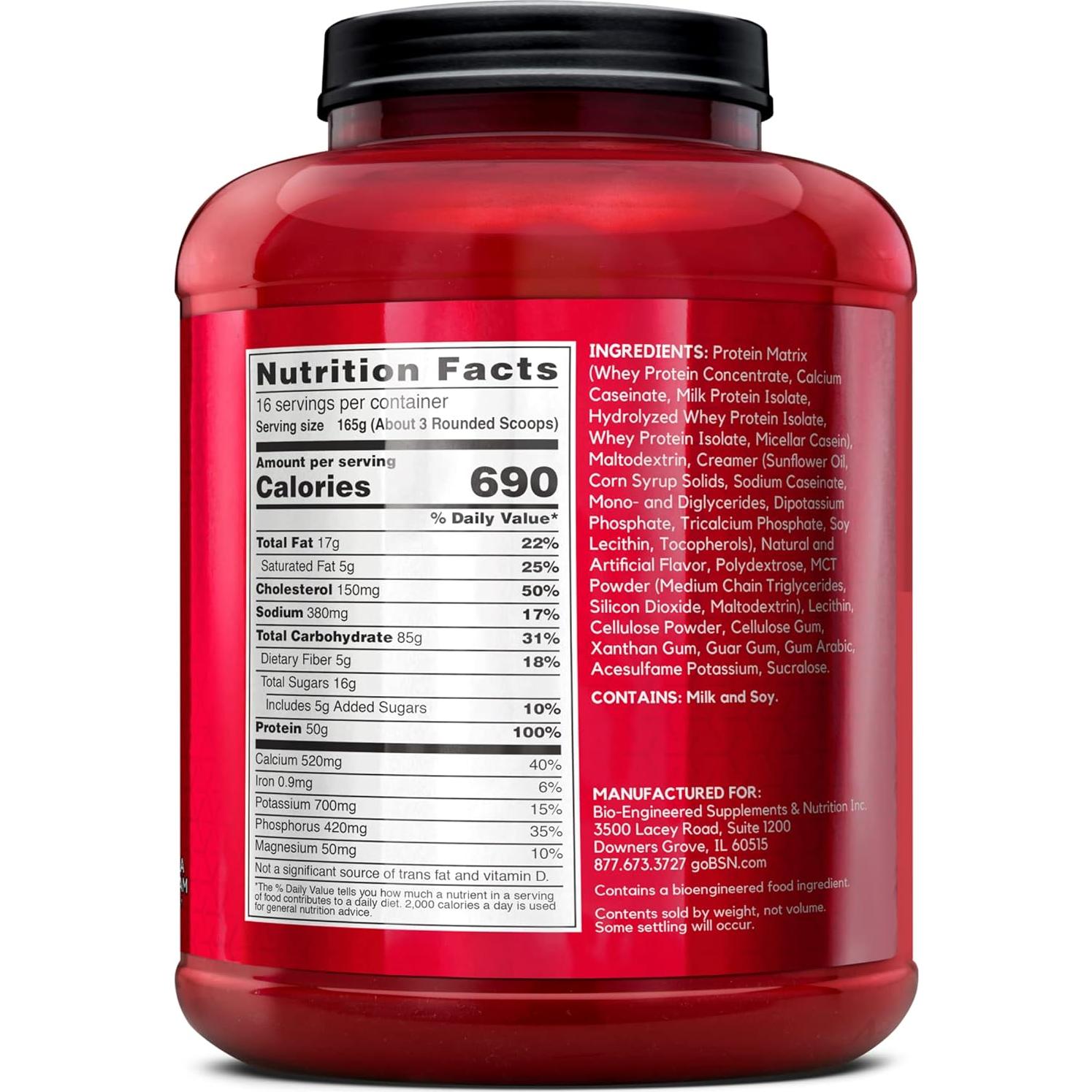 Aumentador de Peso BSN TRUE-MASS 2.64kg Helado de Vainilla