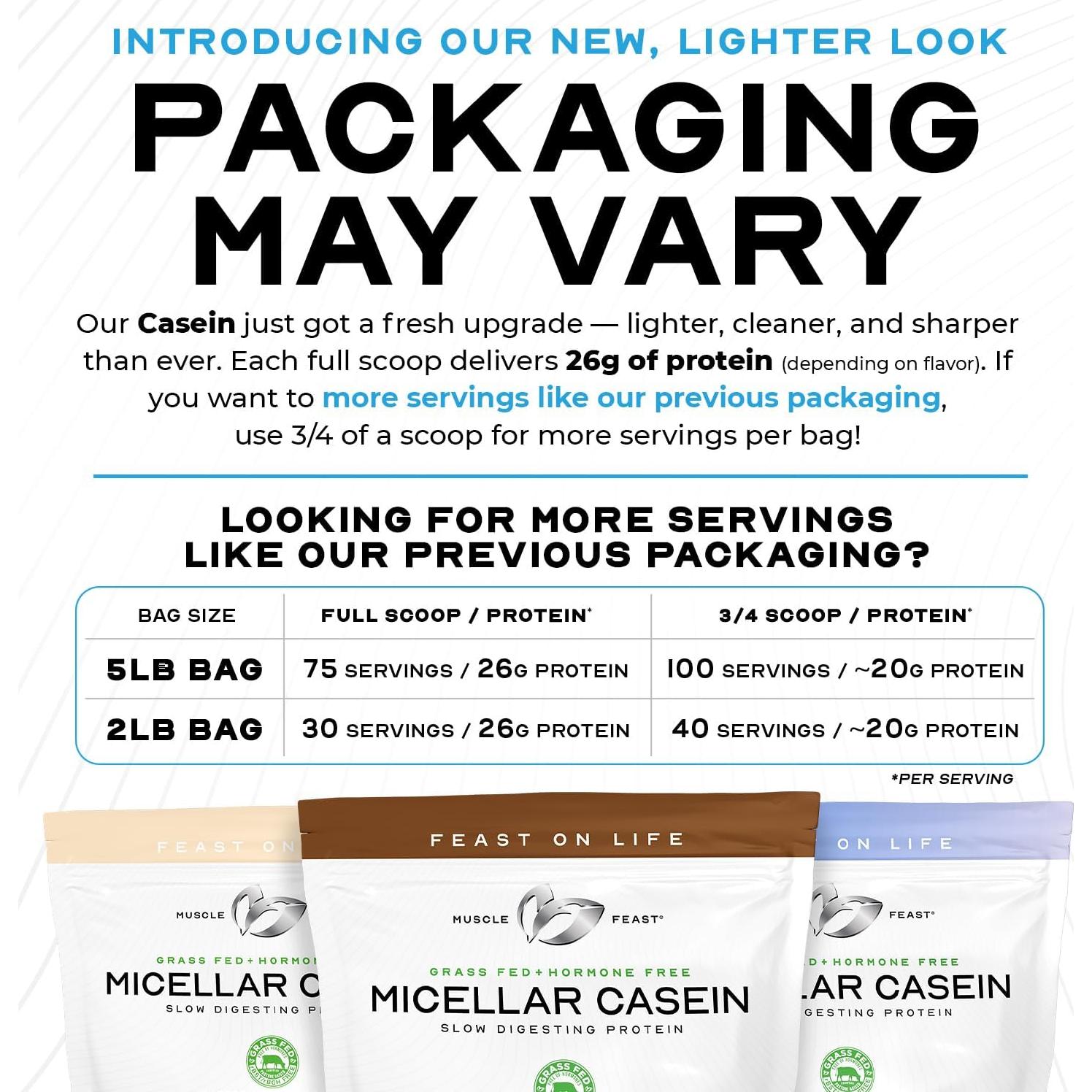 Proteína de Caseína Micelar Muscle Feast 1.81 kg Sin Sabor