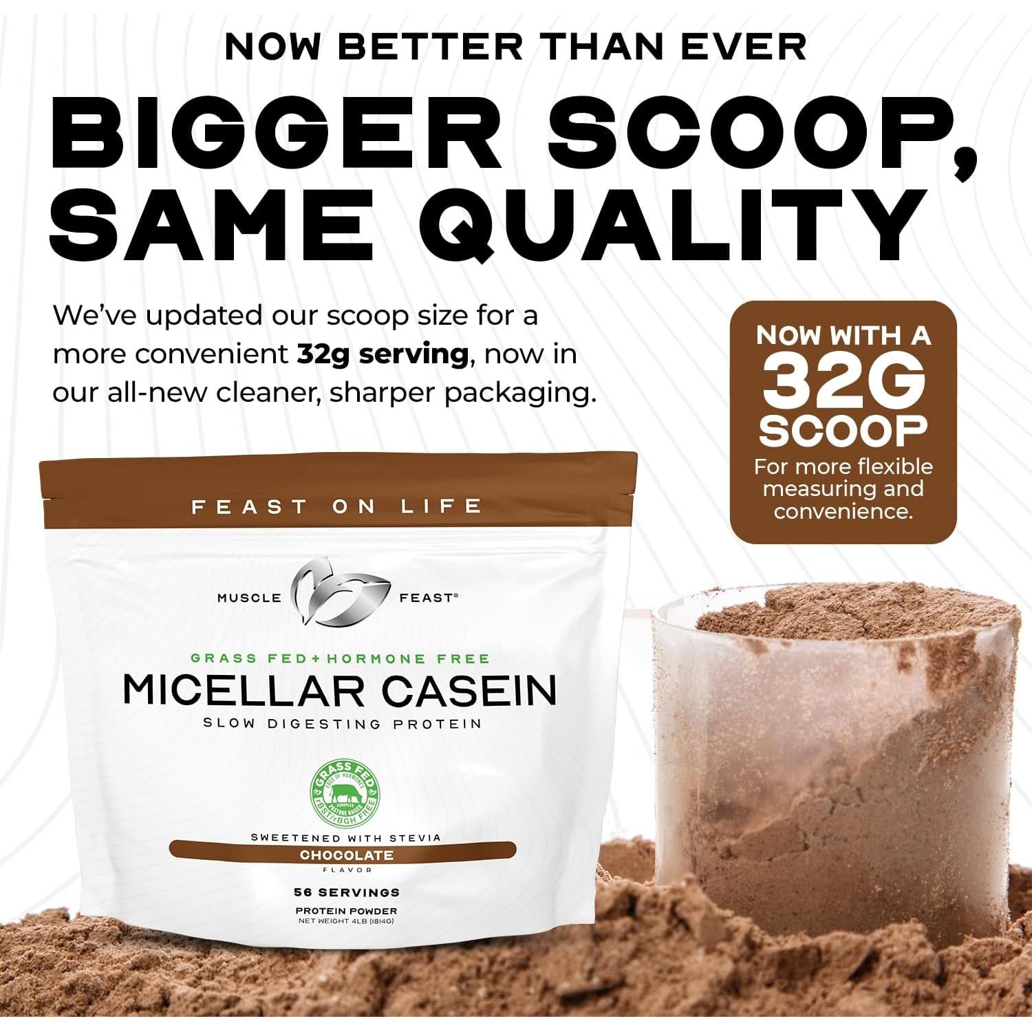 Proteína de Caseína Micelar Muscle Feast 1.81 kg Sin Sabor
