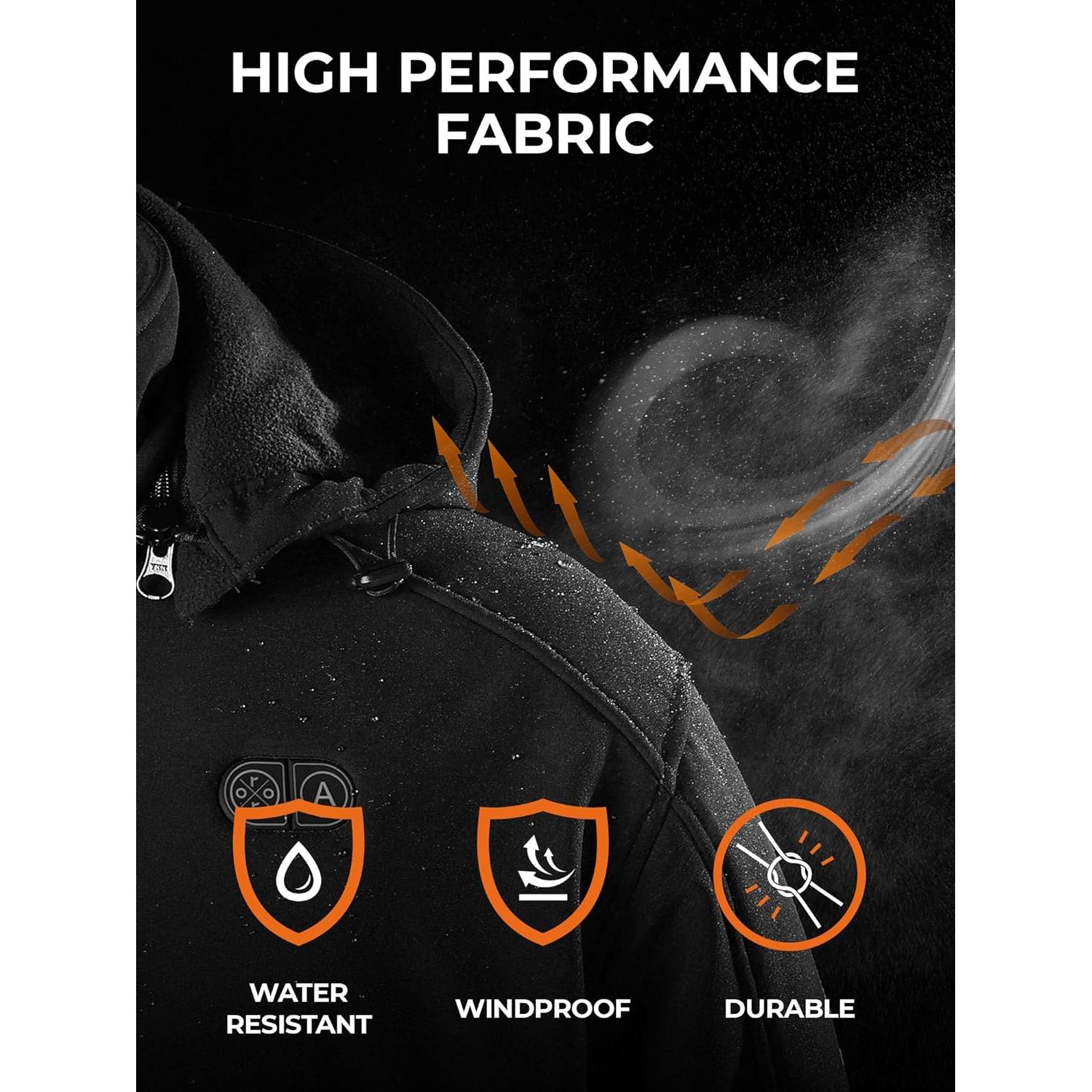 Chaqueta Calefaccionada ORORO Hombre 5 Zonas Calor USB-C