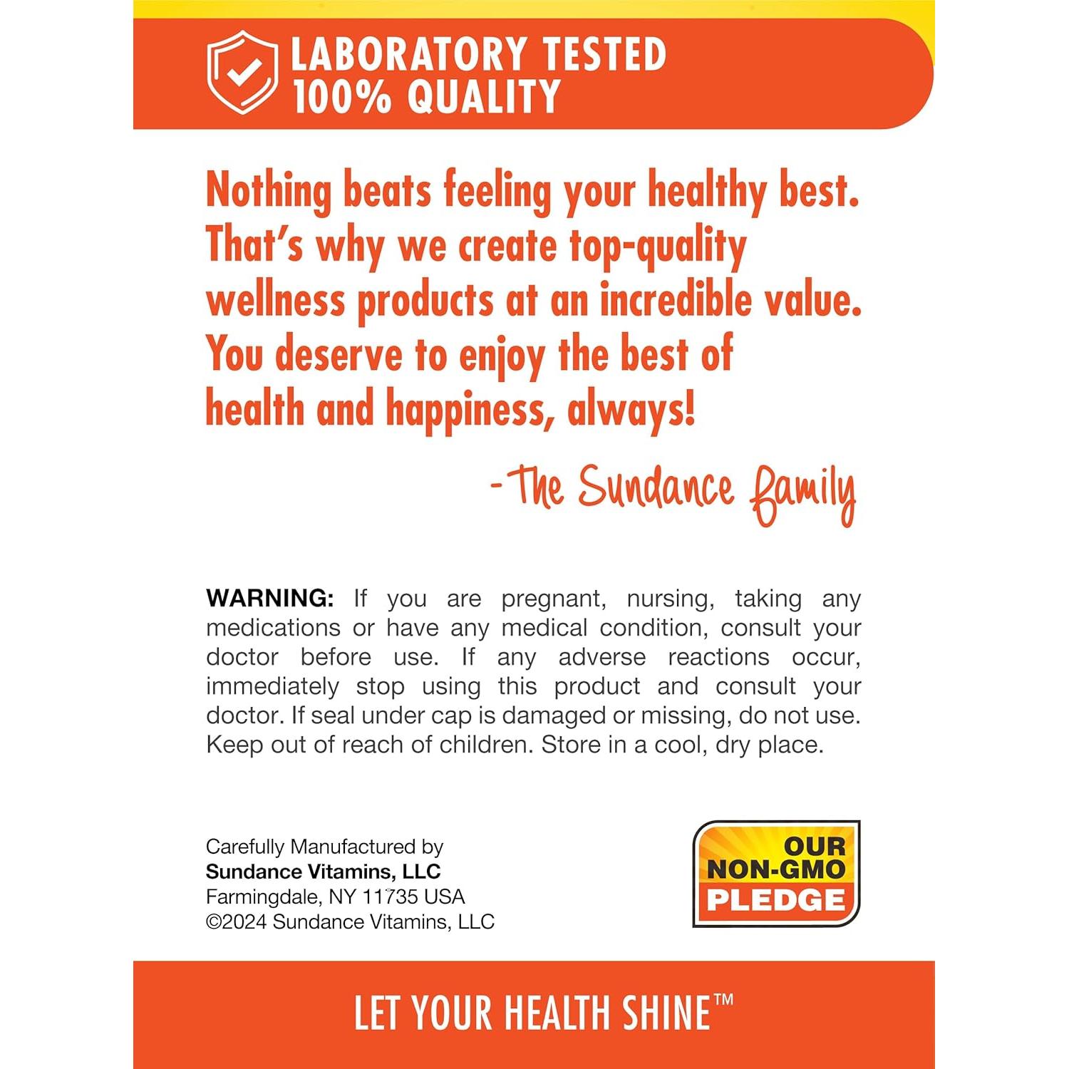 Suplemento de Calcio 600mg con D3 Sundance | 60 Comprimidos