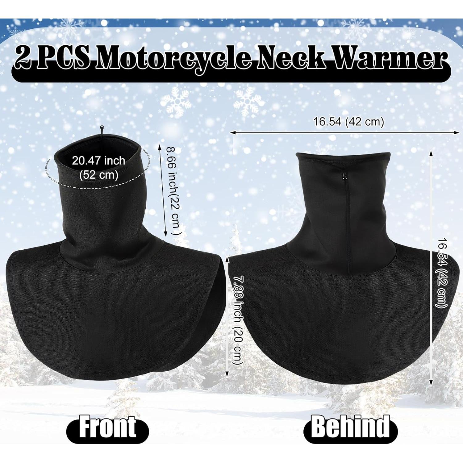 Calentador de Cuello JaGely 2 Pcs para Motocicleta Negro