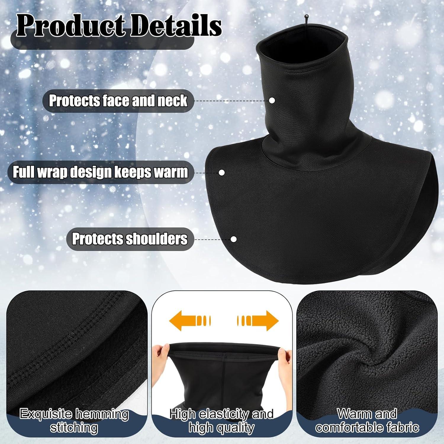 Calentador de Cuello JaGely 2 Pcs para Motocicleta Negro