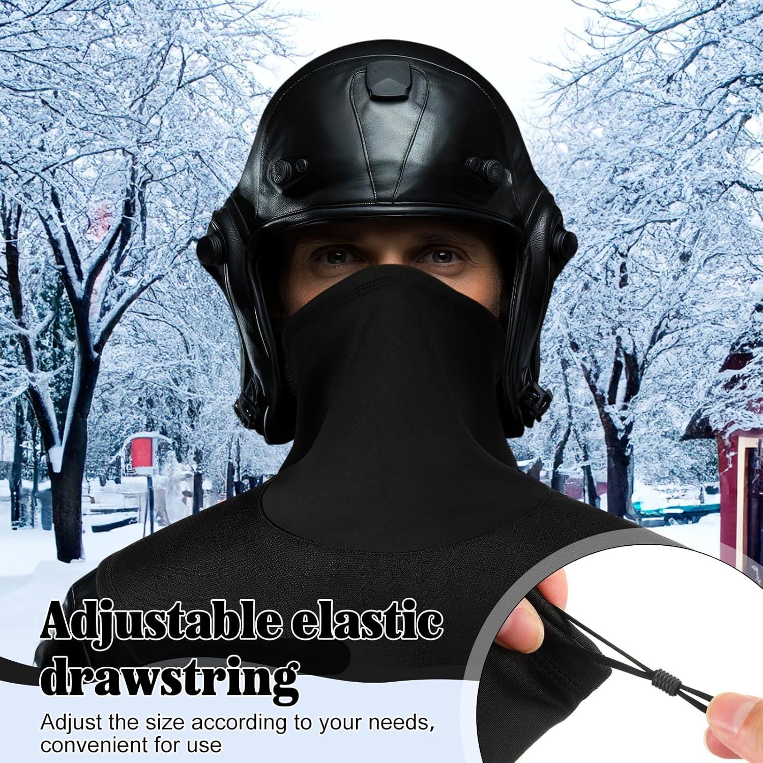 Calentador de Cuello JaGely 2 Pcs para Motocicleta Negro