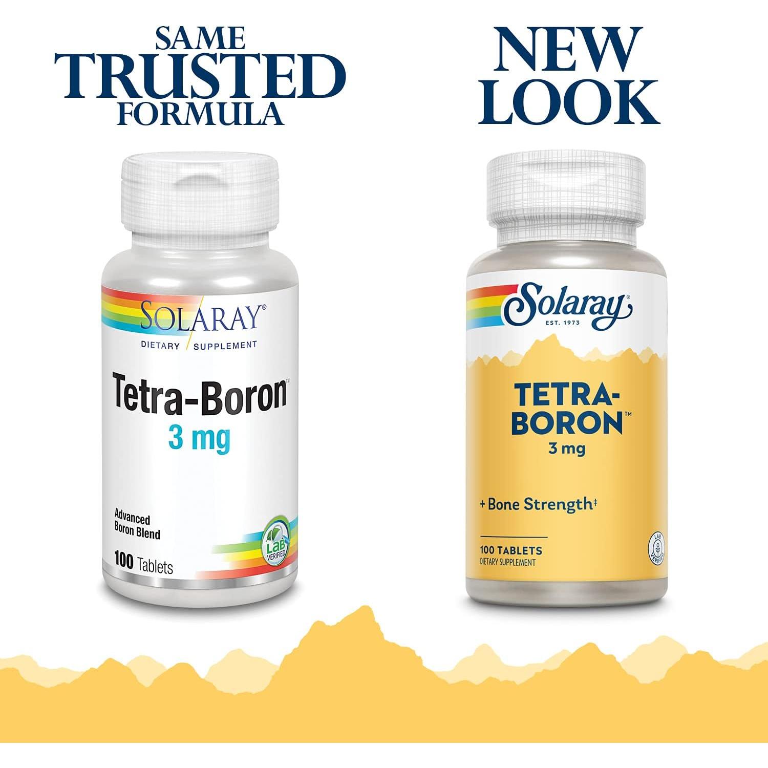 Tabletas de Boro Solaray 3mg - 100 Unidades