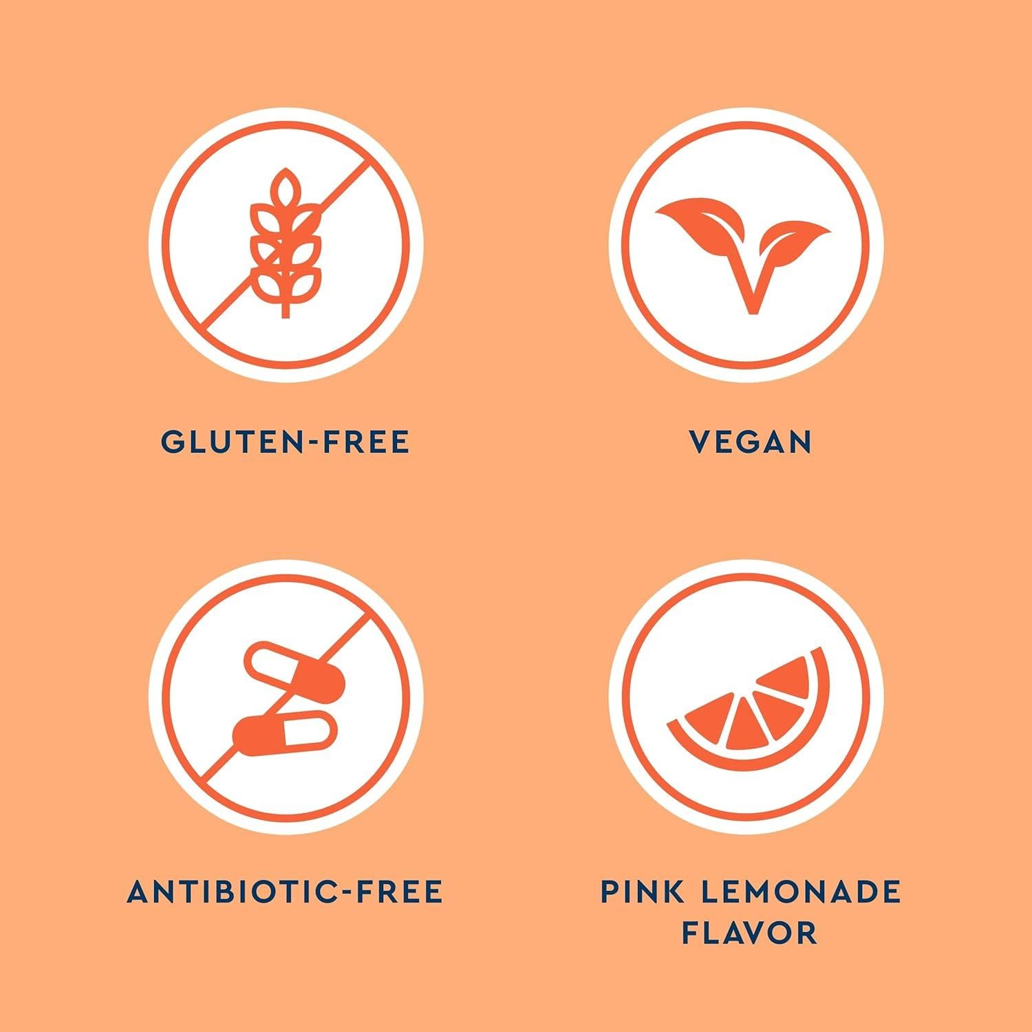 Suplemento Uqora Flush 10 Paquetes Limonada Rosa 5.4g