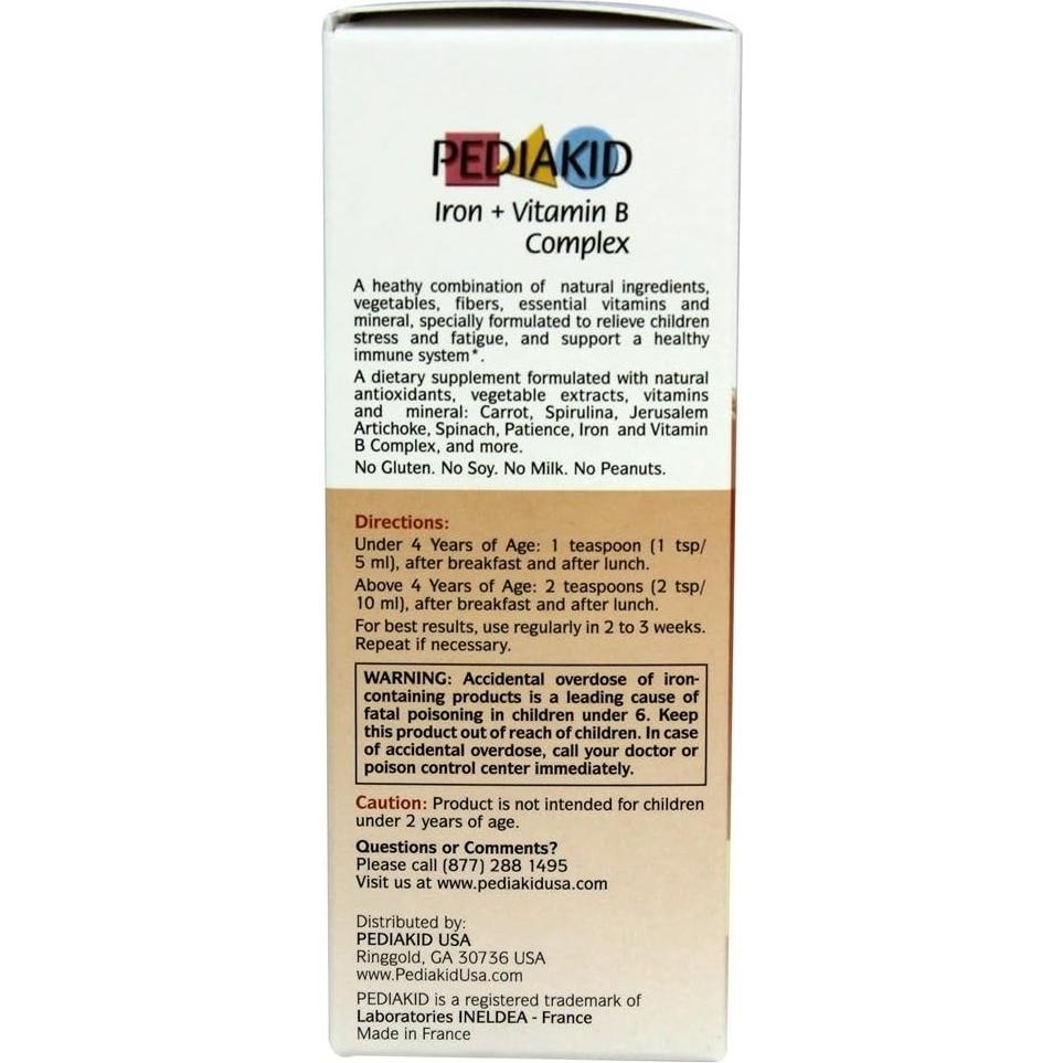 Suplemento Natural Pediakid Hierro y Vitaminas B 181g