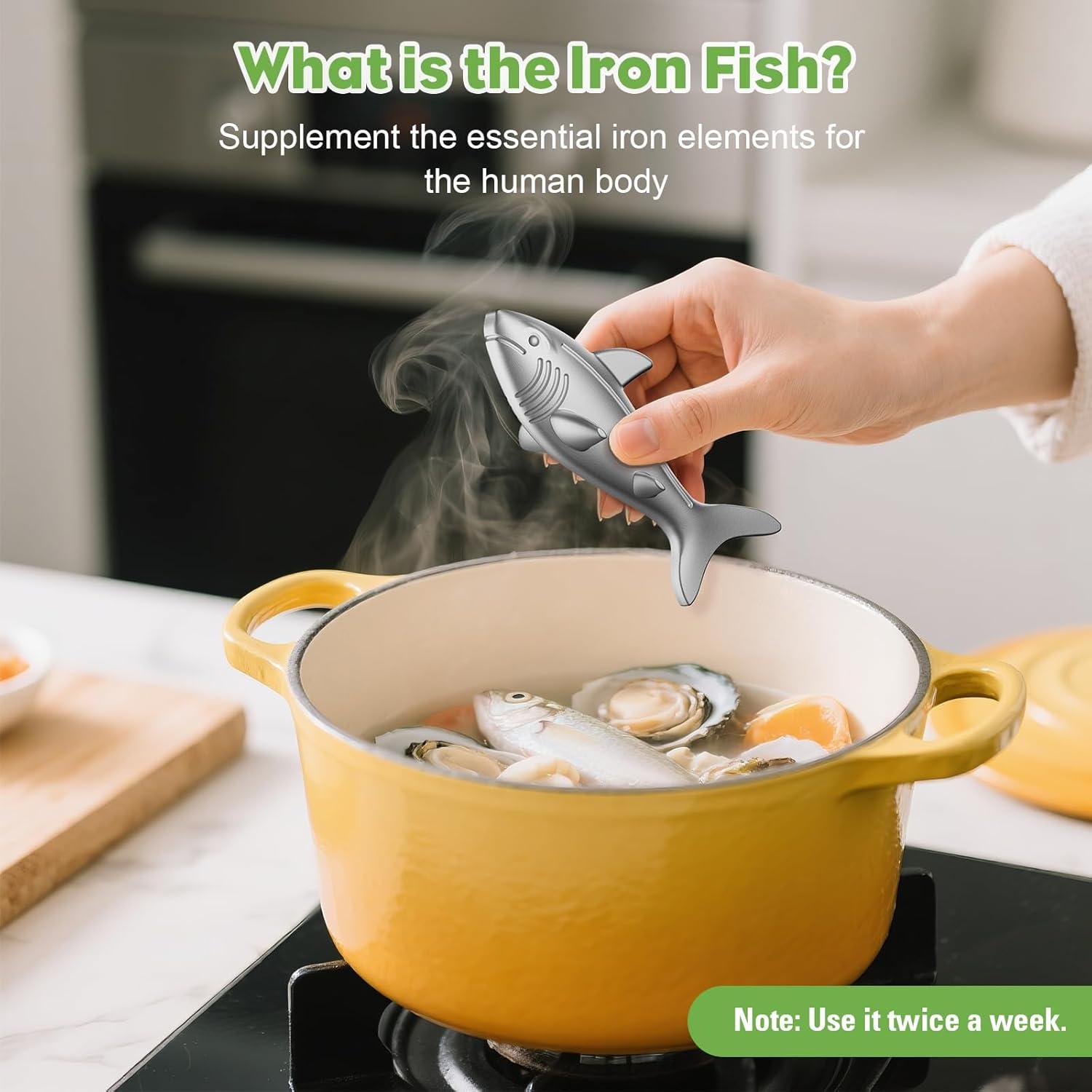 Pez de Hierro Natural Watstion - Suplemento de Hierro para Cocina