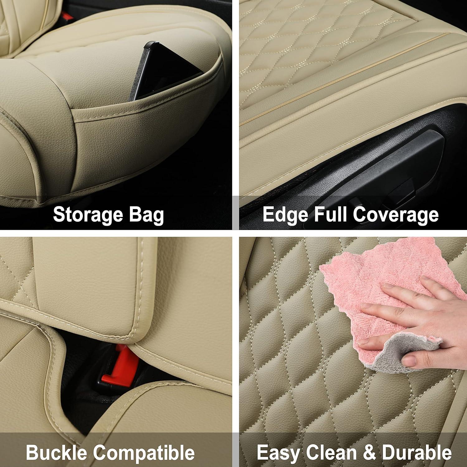 Fundas de Asiento de Coche Vankerful Beige Ajuste Universal