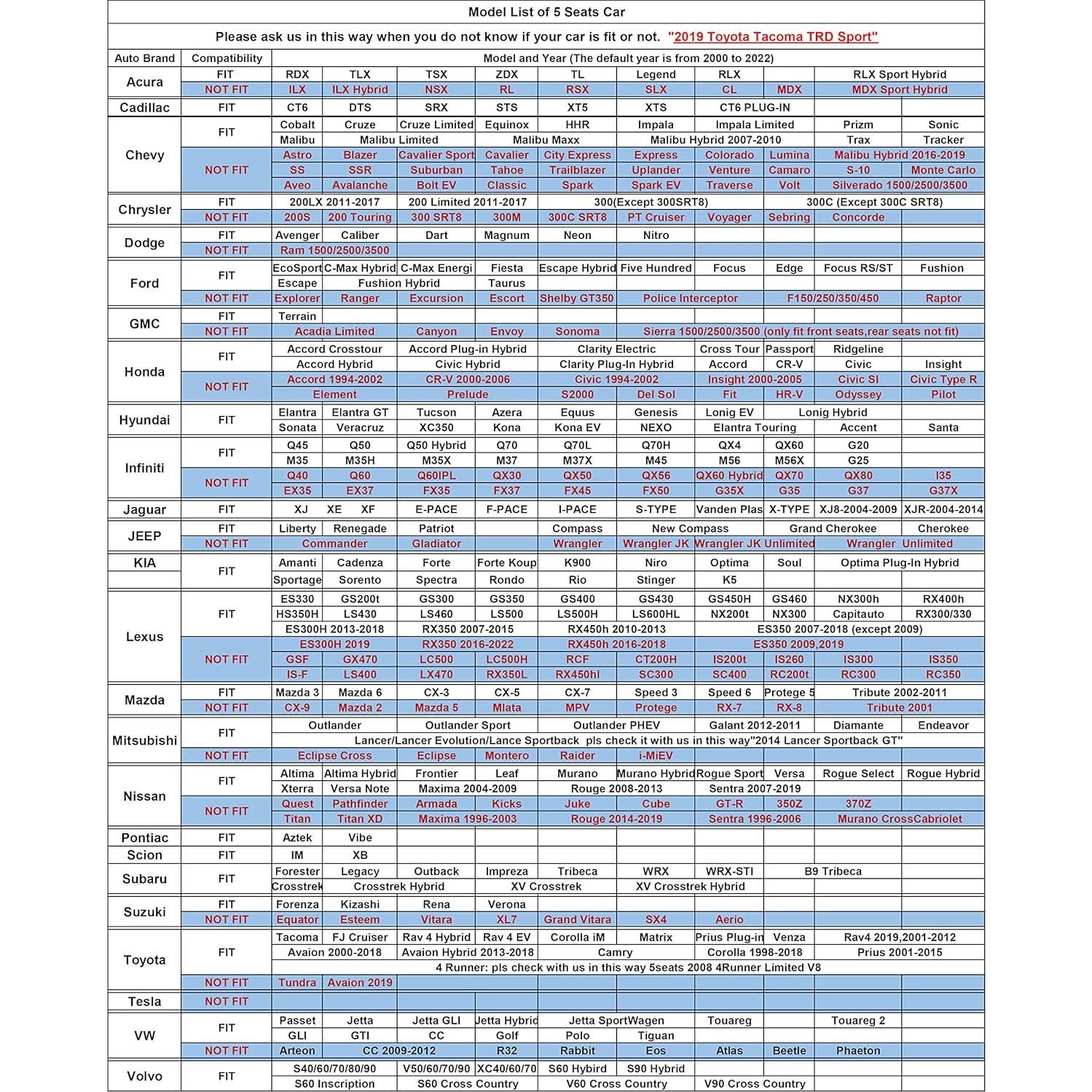 Fundas de Asiento de Coche Vankerful Beige Ajuste Universal