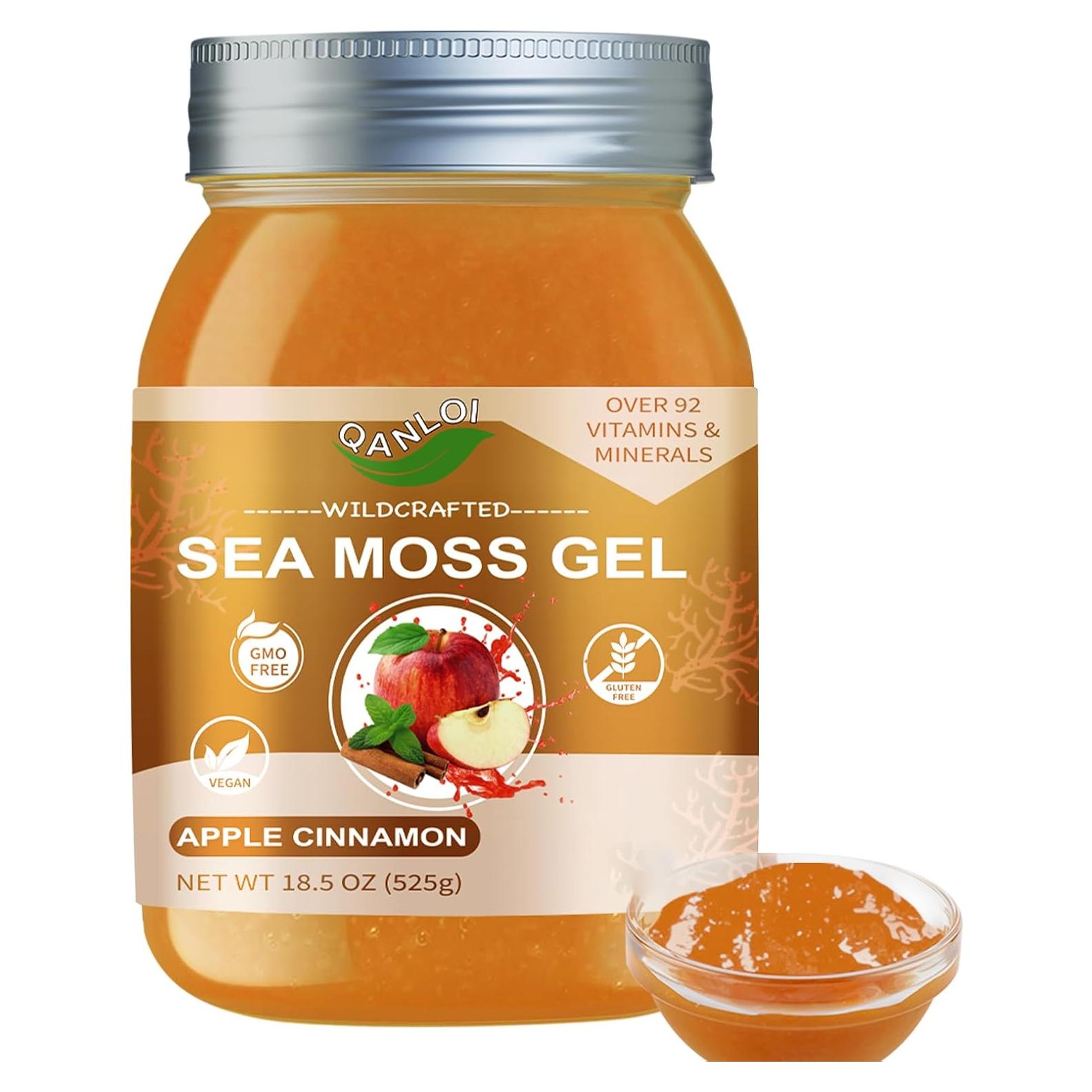 Gel Crudo de Musgo Marino QANLOI 525g Sabor Manzana Canela
