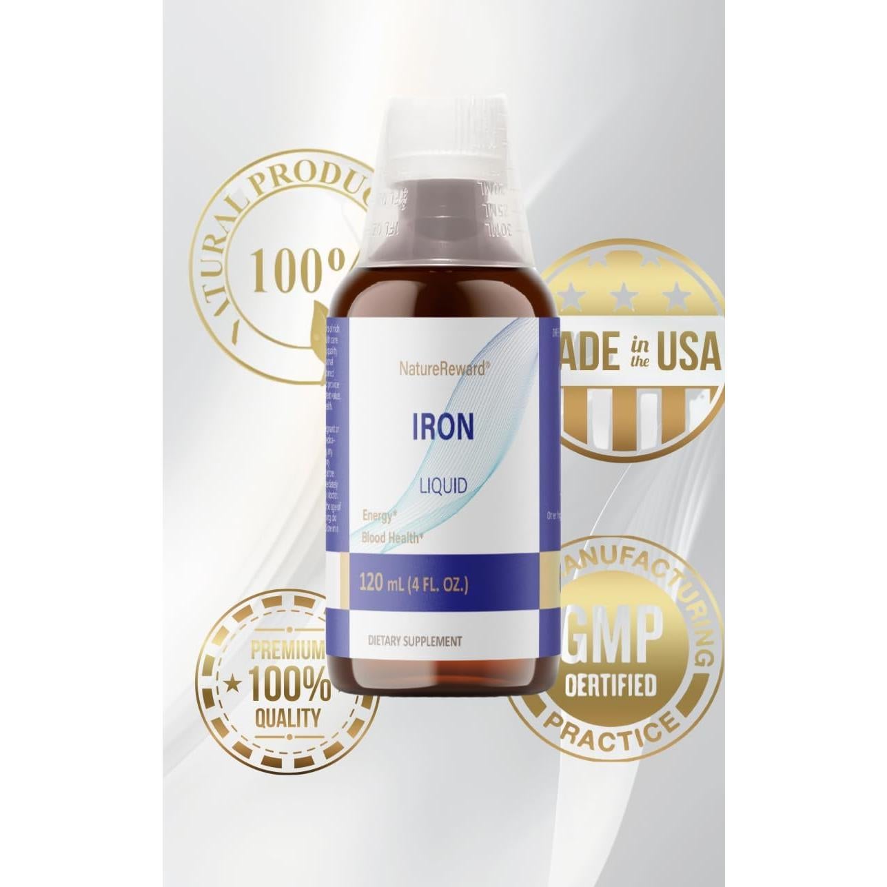 Suplemento Líquido de Hierro NatureReward 118 mL 125 mg/dosis