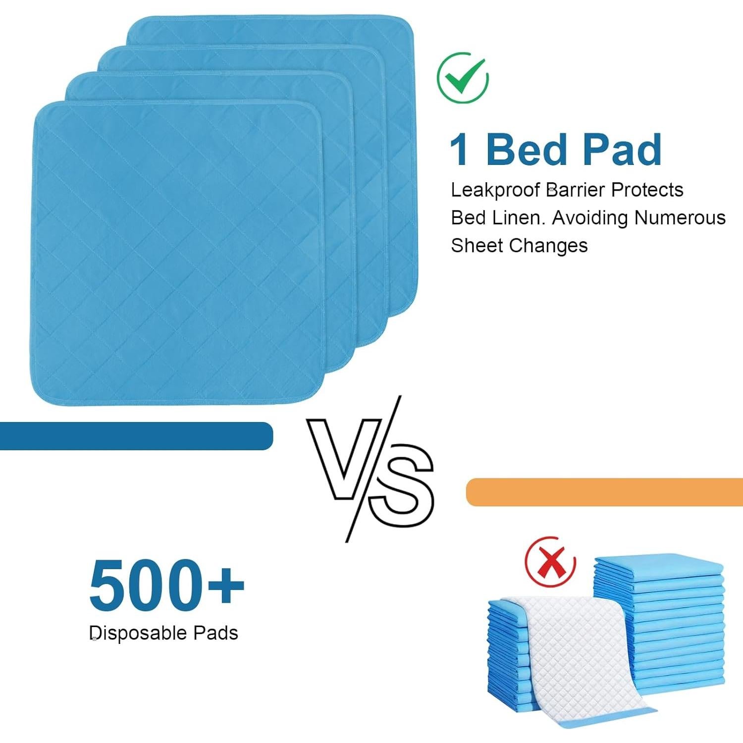 Almohadillas Lavables Impermeables SPRINGSPIRIT 86x91 cm - 4 Pzas