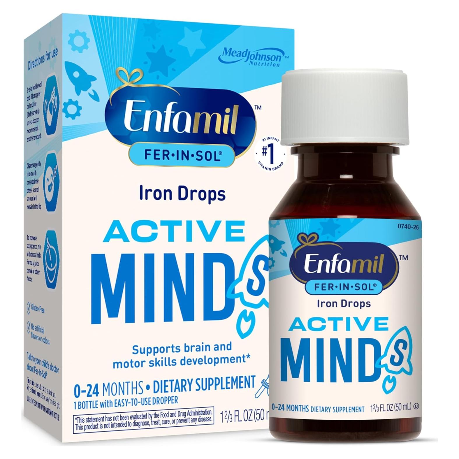 Enfamil Fer-In-Sol Gotas Suplemento Hierro 50 mL Bebés