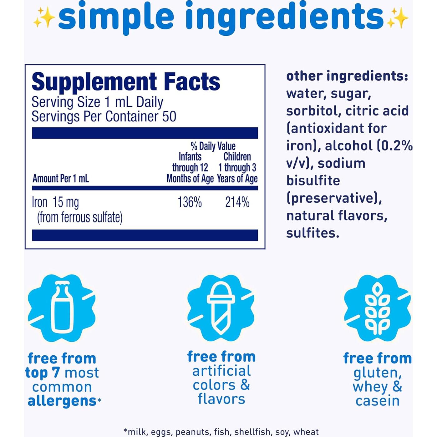 Enfamil Fer-In-Sol Gotas Suplemento Hierro 50 mL Bebés
