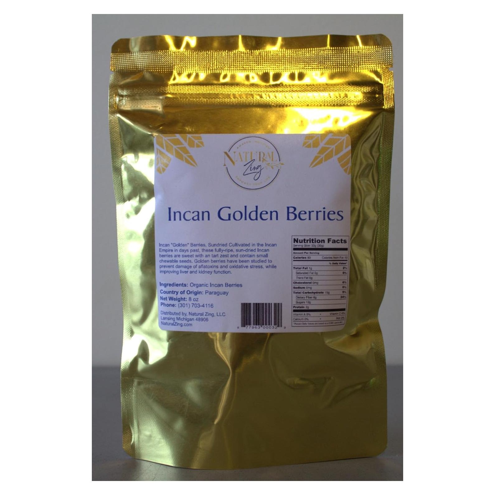 Bayas Doradas Incas Orgánicas Natural Zing 454g - Antioxidantes