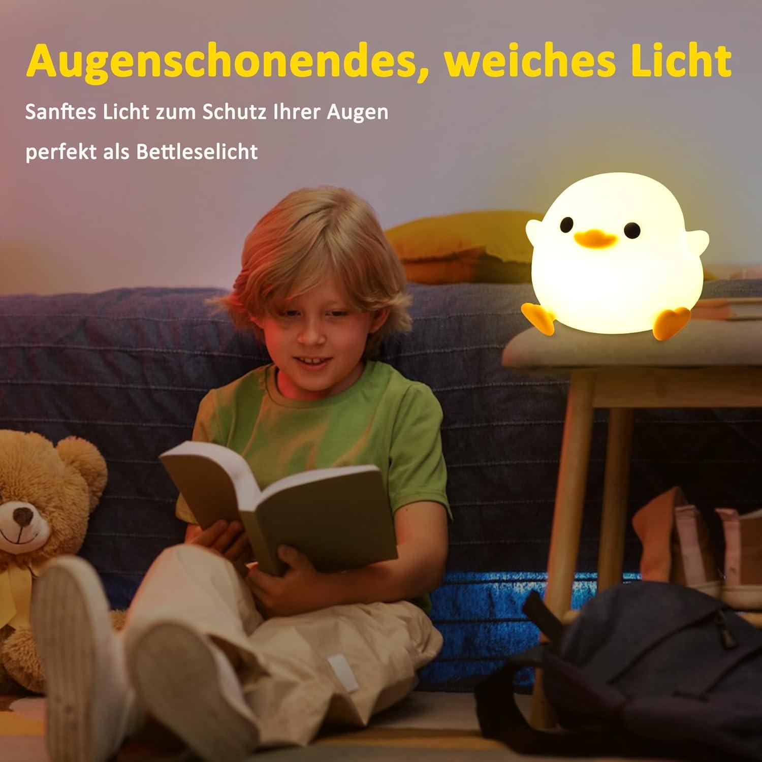 Luz Nocturna Pato OkiyiD Recargable Táctil 20cm