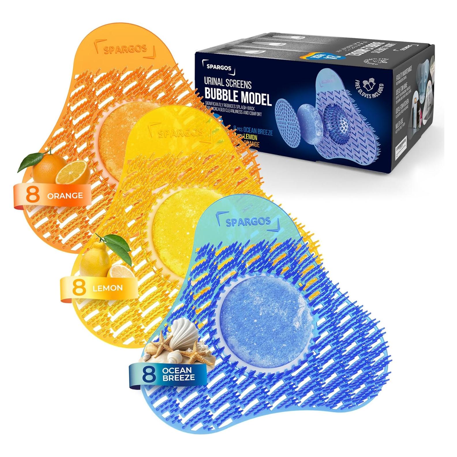 Pantallas de Urinal Desodorantes Spargos 24 Piezas - 3D Onda