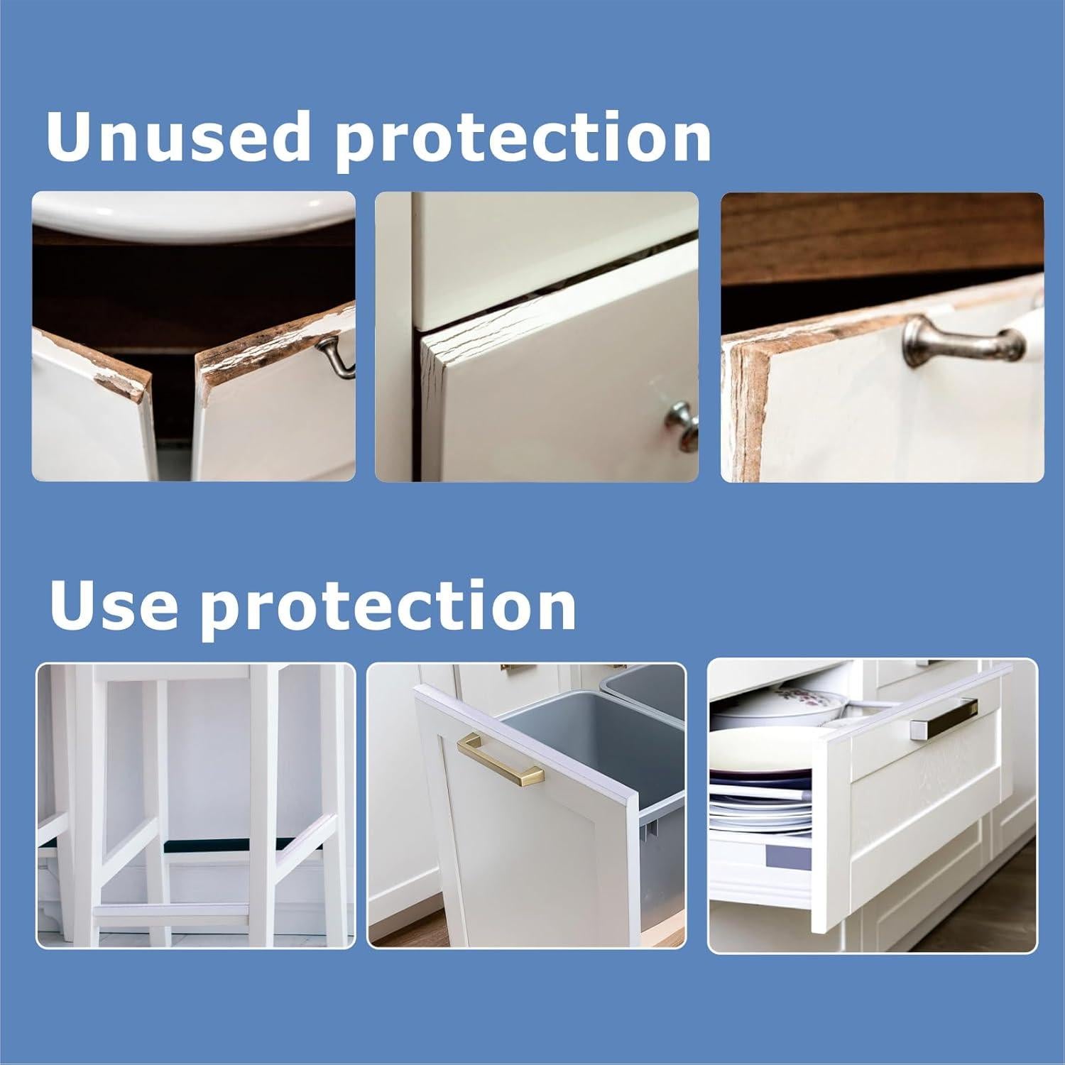 Protector de borde de plástico Varrelamy 8 piezas 42 cm