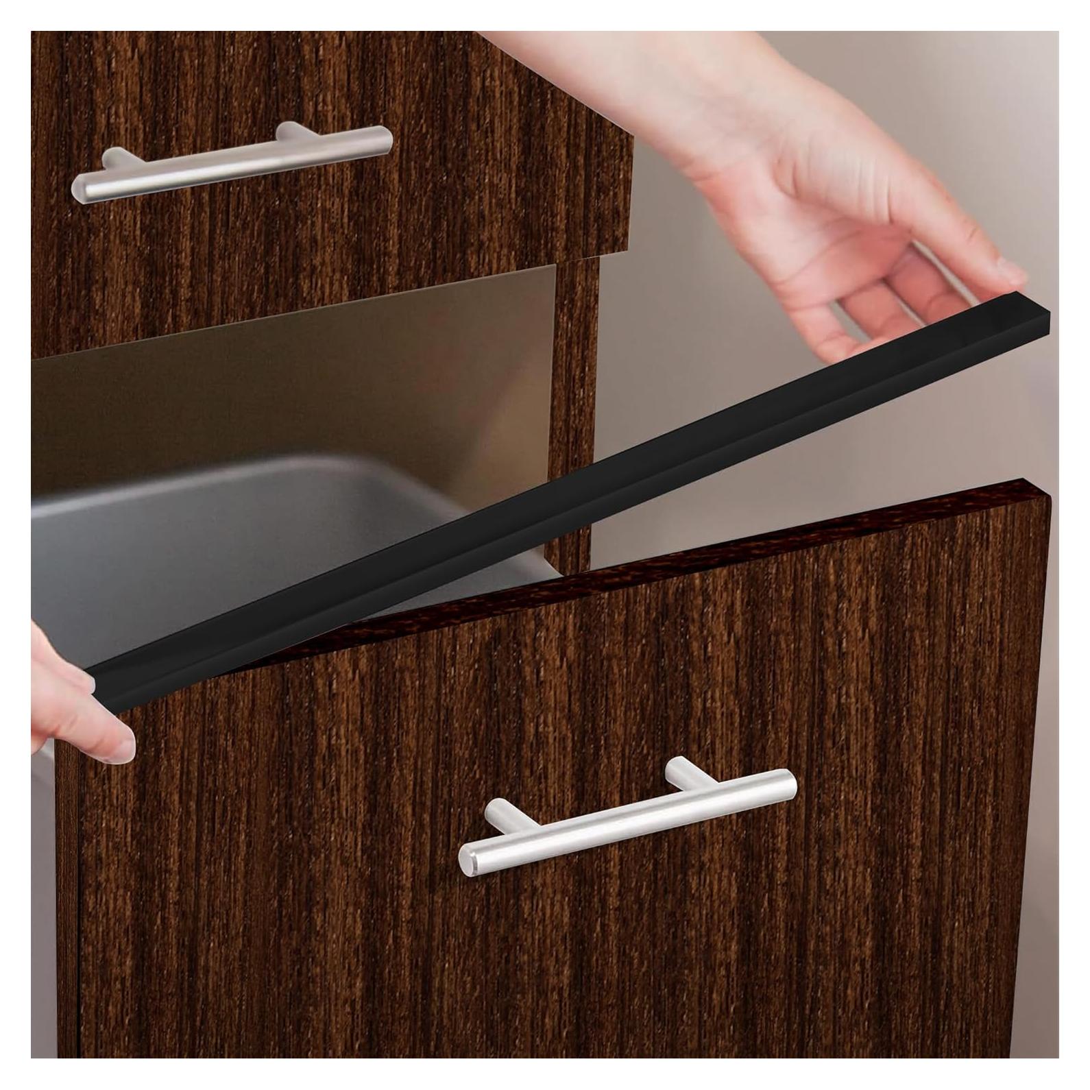 Protector de Borde Cabinet Hero 18 cm Negro Paquete de 4