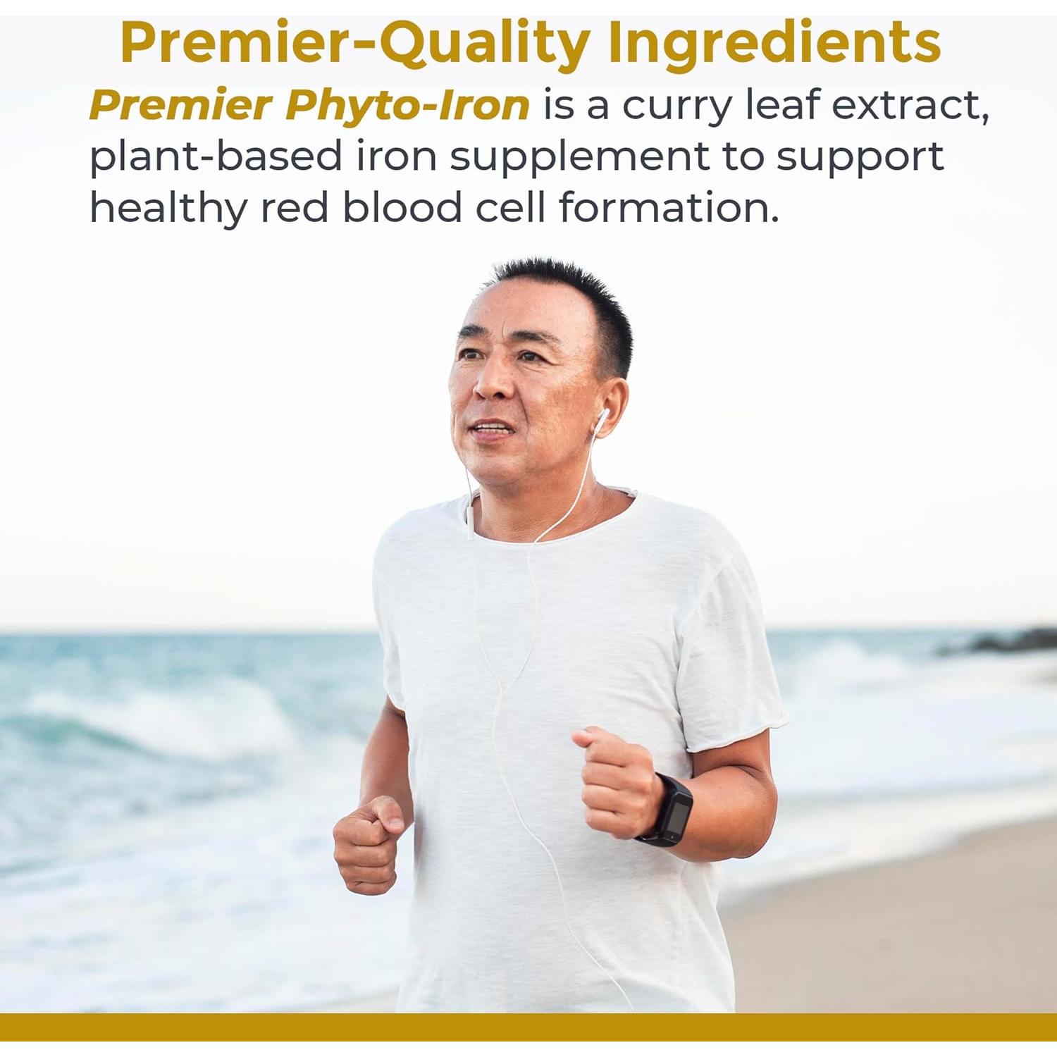 Phyto-Iron - Plant Based Iron for Men & Women for Blood Support, Curry Leaves Supplement, Iron Supplements, Non-Heme Iron, 18mg Iron Per Serving - 120 Vegetarian Capsules