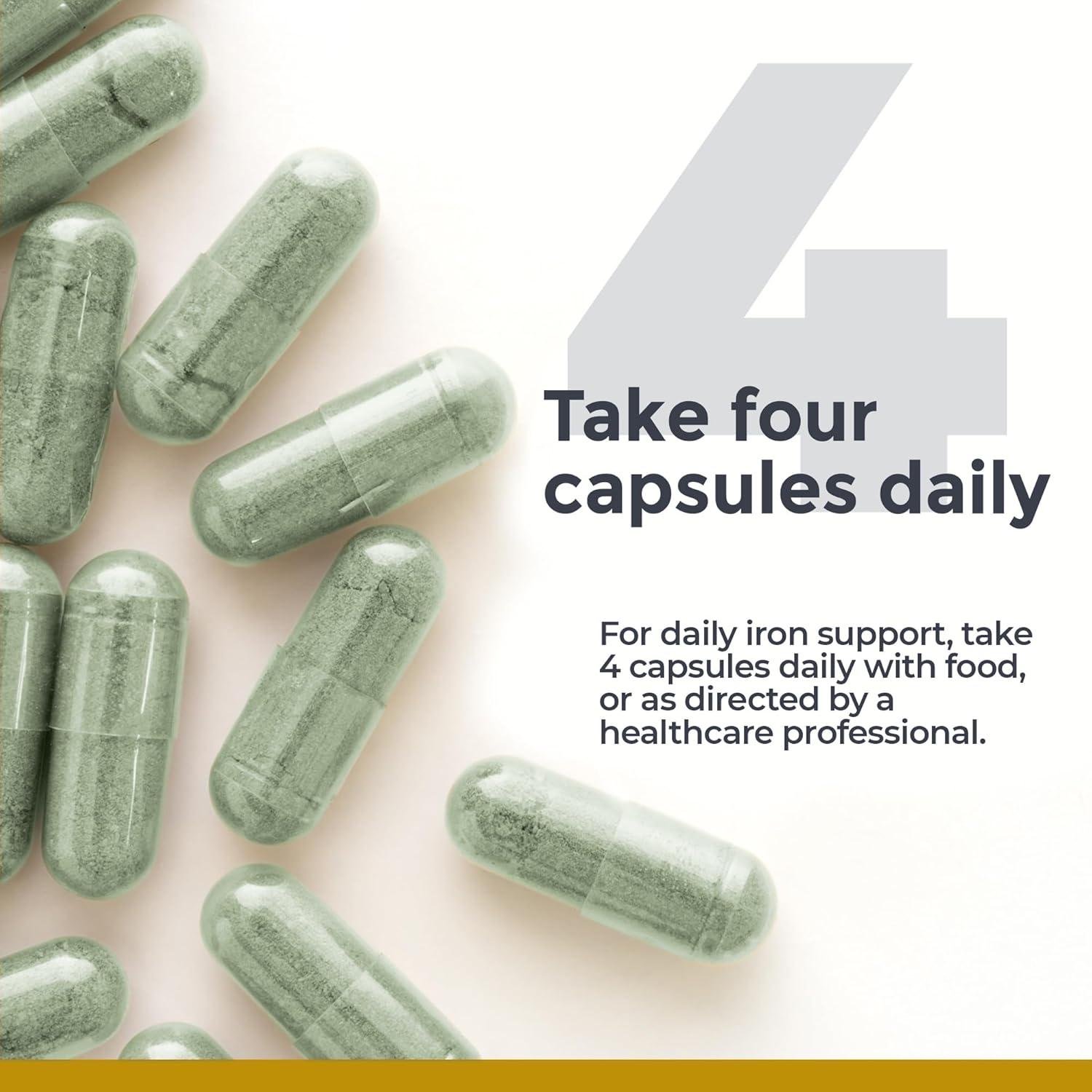 Phyto-Iron - Plant Based Iron for Men & Women for Blood Support, Curry Leaves Supplement, Iron Supplements, Non-Heme Iron, 18mg Iron Per Serving - 120 Vegetarian Capsules