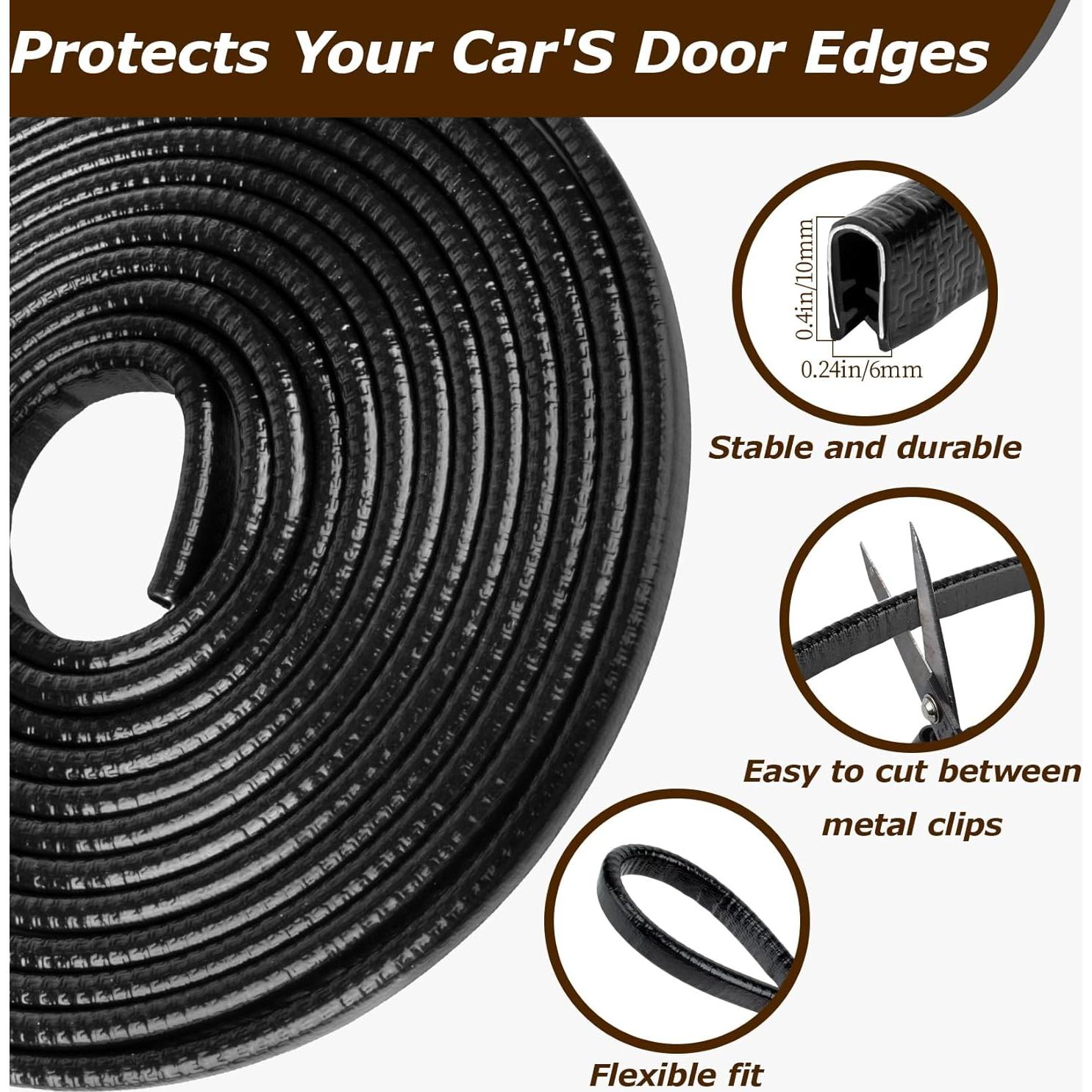 Protector de Bordes de Puertas de Coche RAINFLOW 5M Negro