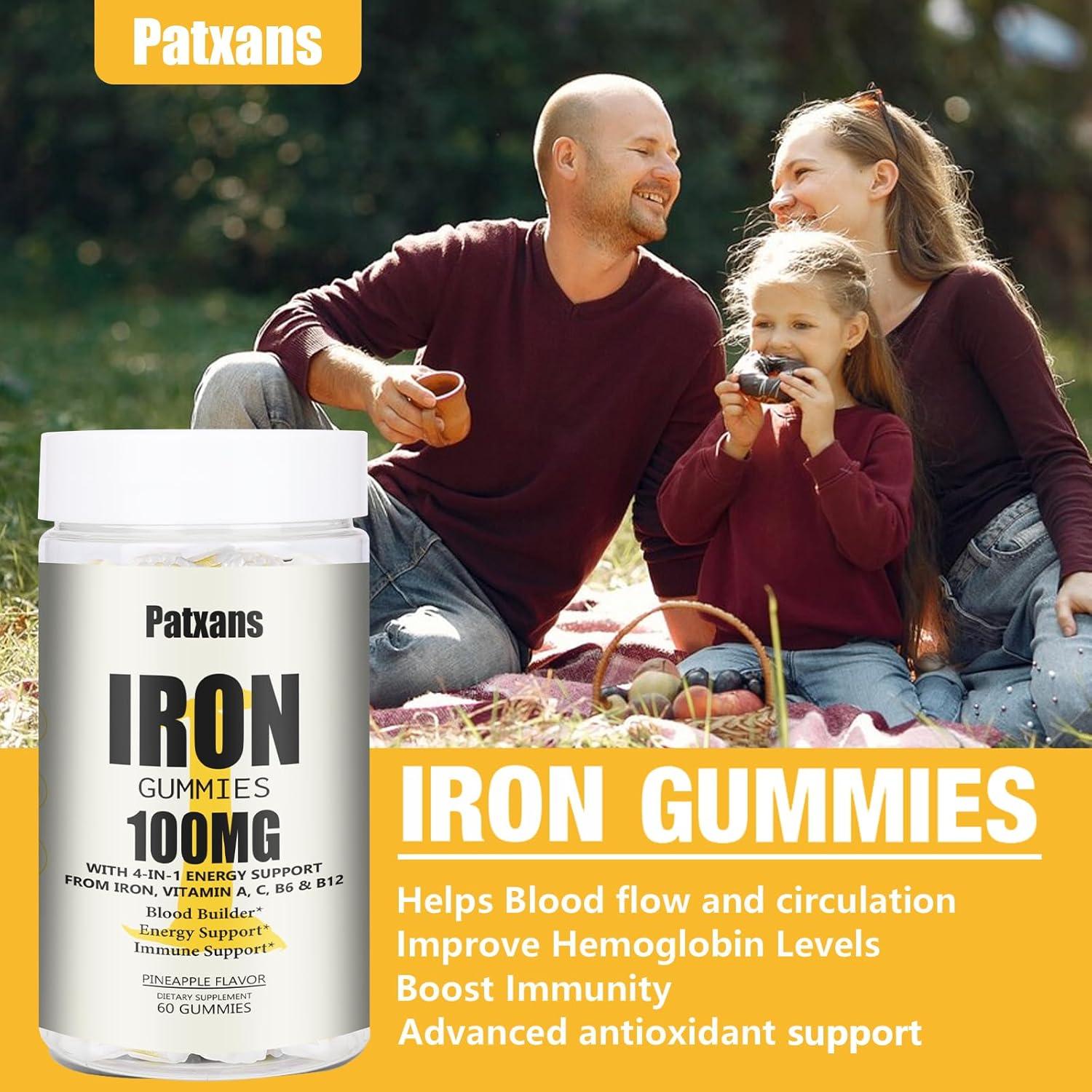 Suplemento de Hierro Gominolas Patxans 120 Gominolas 100mg