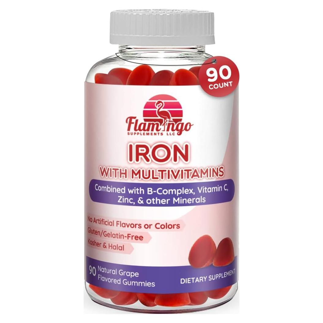 Gomitas de Hierro MG 20 mg con Vitamina C y Zinc - 90 Ct