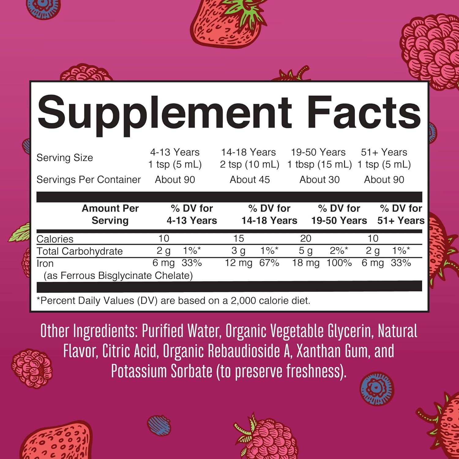 Multivitamina Líquida Matutina MaryRuth Fresa + Hierro Líquido Baya
