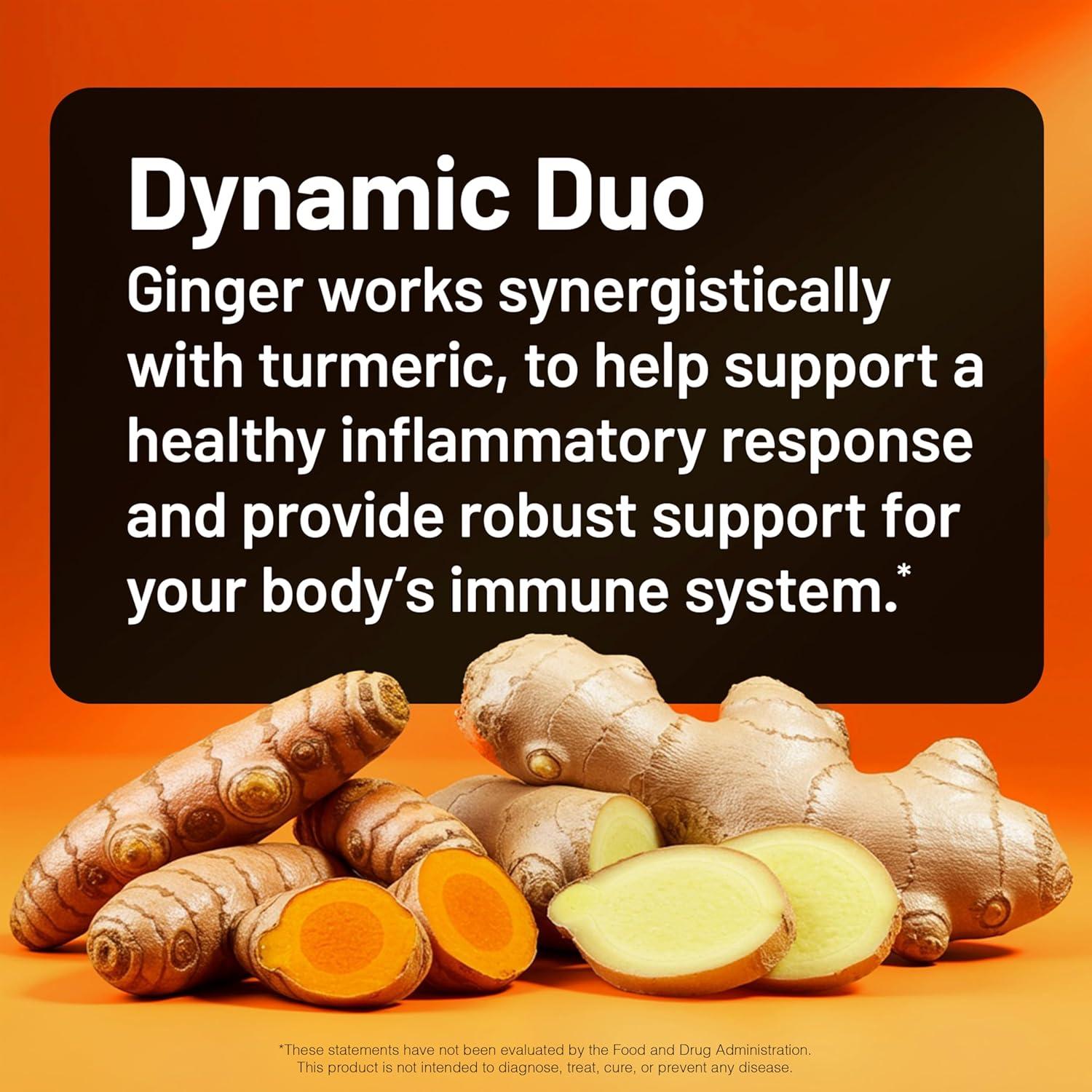 Suplemento de Cúrcuma Orgánica + Jengibre NatureWise 2400mg