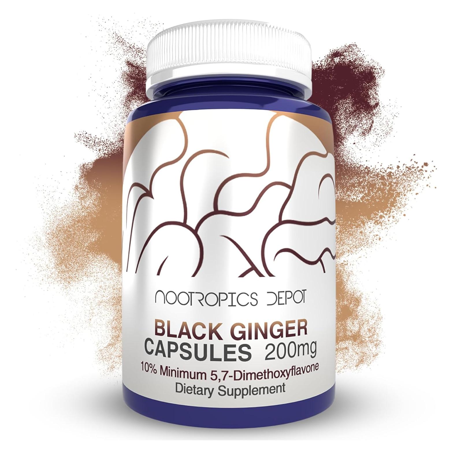 Cápsulas de Extracto de Jengibre Negro Nootropics Depot 180 Unidades