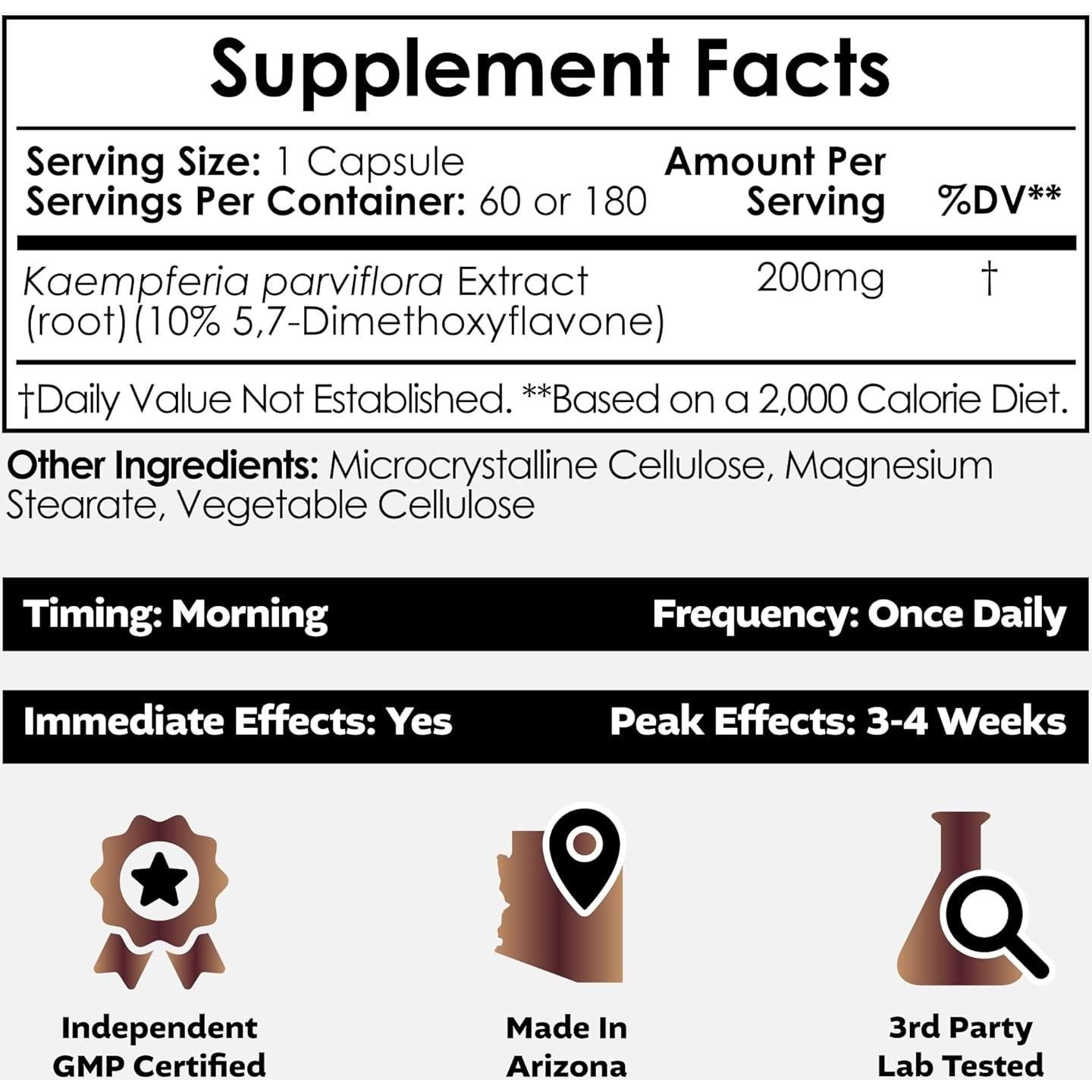 Cápsulas de Extracto de Jengibre Negro Nootropics Depot 180 Unidades