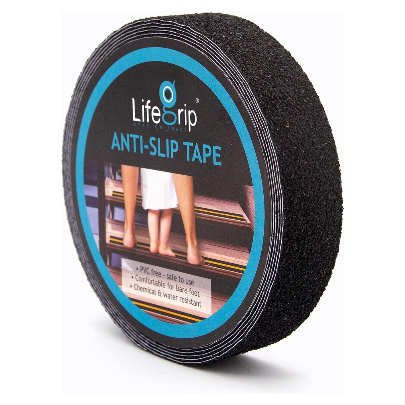 Cinta Antideslizante LifeGrip 2.54cm x 9.14m Negra para Piscina