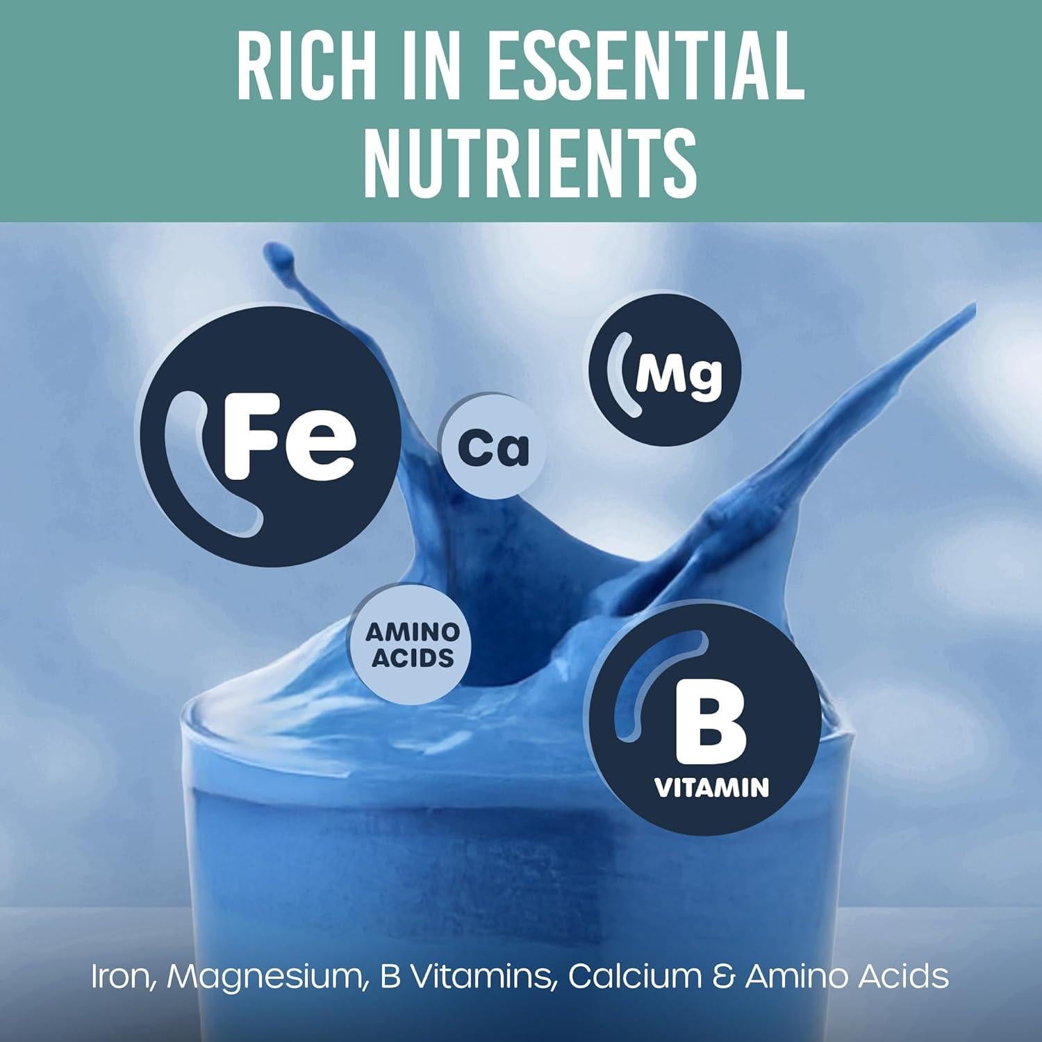 Polvo de Espirulina Azul Orgánica Holistic Bin 50g - Superalimento Vegano