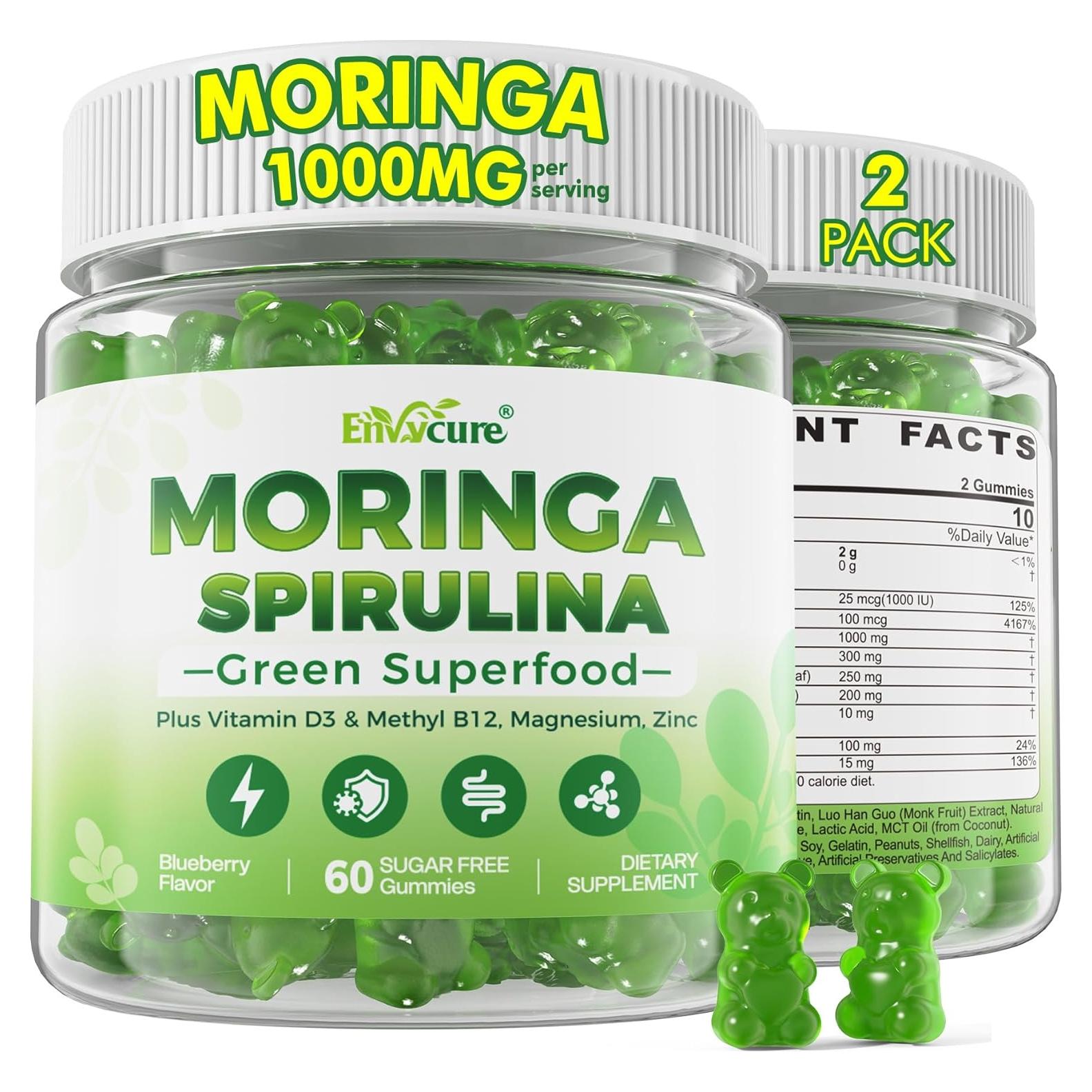 Gomitas de Moringa Espirulina EnvyCure 60 Unidades