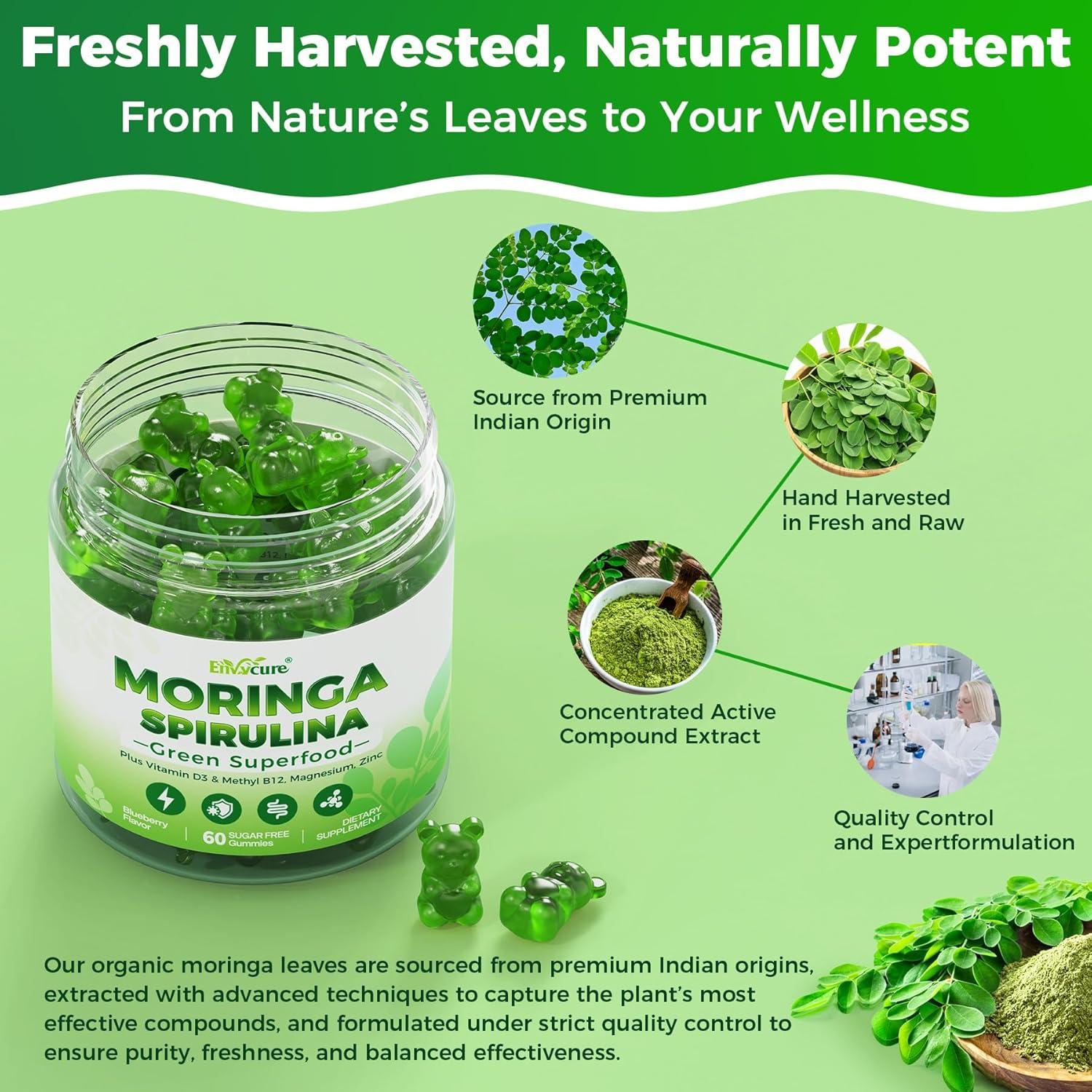 Gomitas de Moringa Espirulina EnvyCure 60 Unidades
